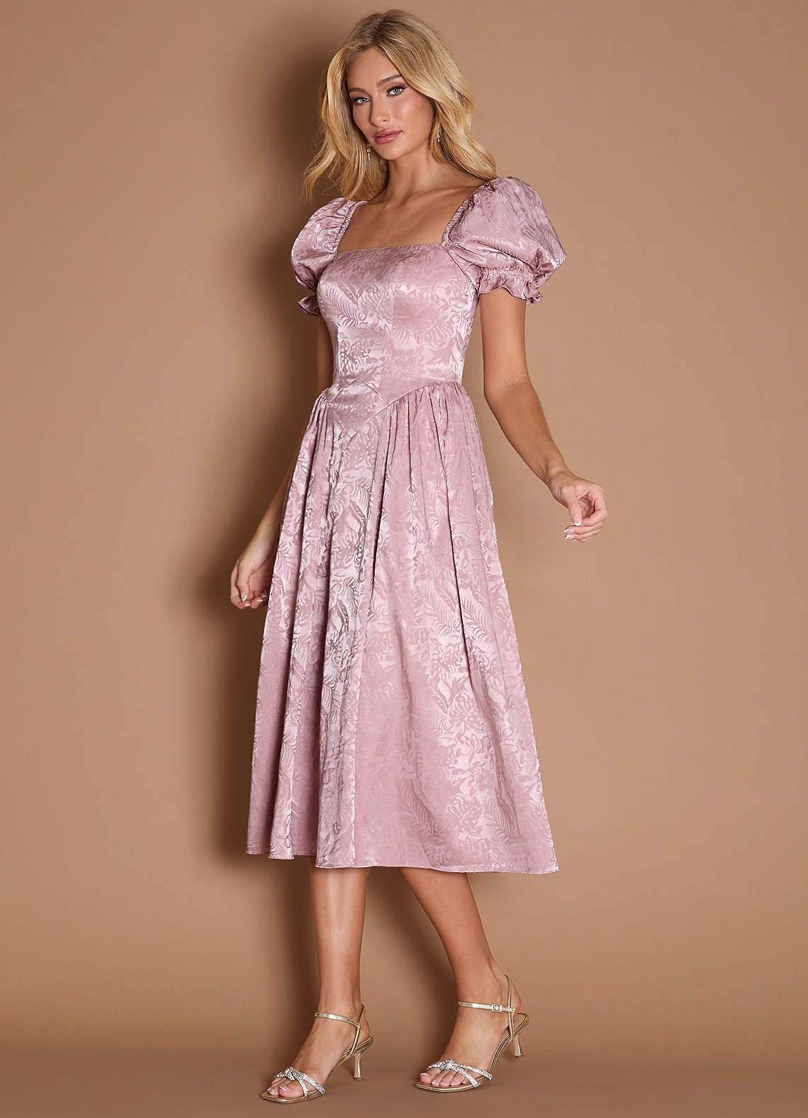Bianca Pastel Pink Midi Dress image1