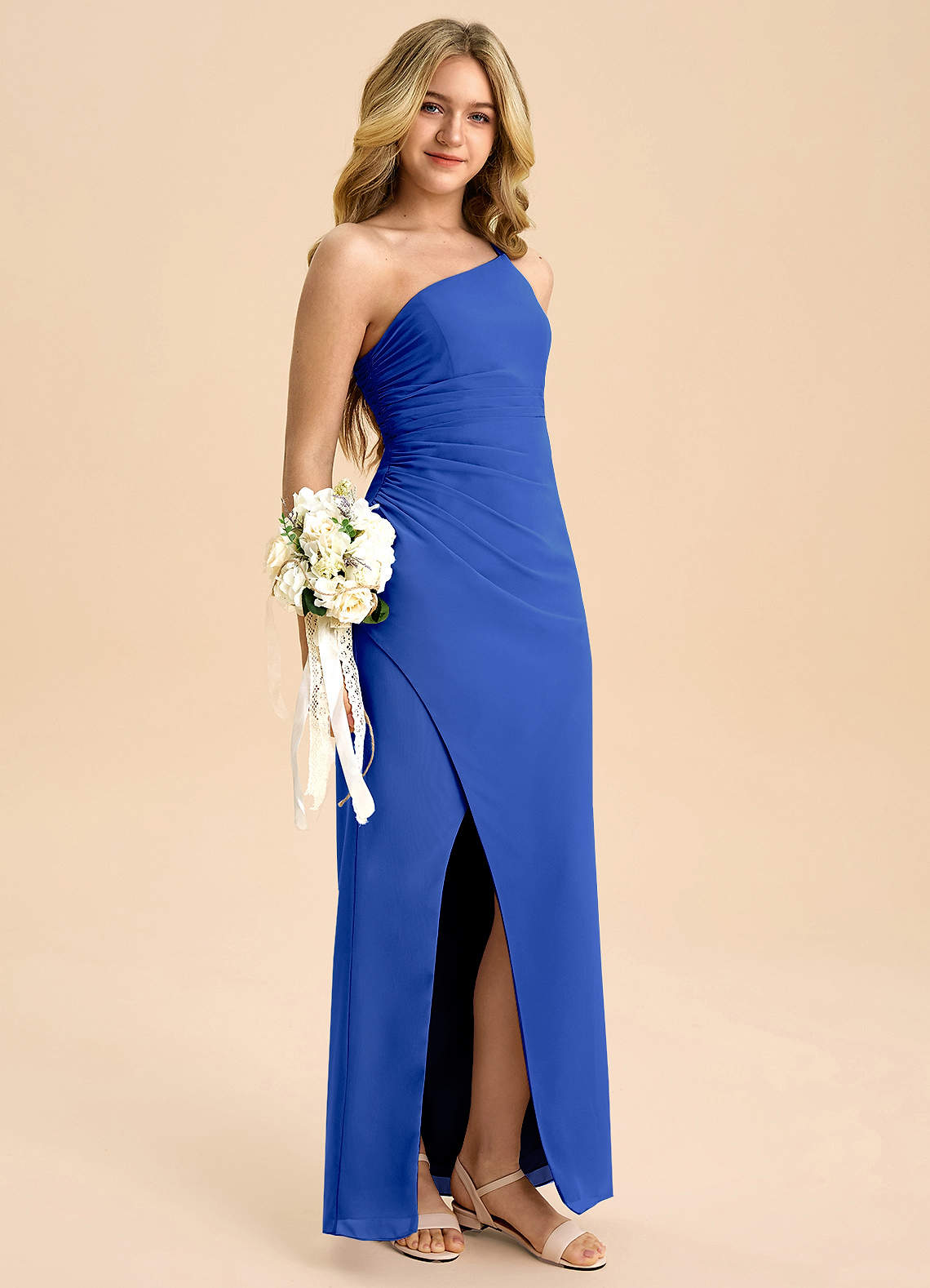 junior dresses royal blue Azazie Eren Size:7-8 Years
