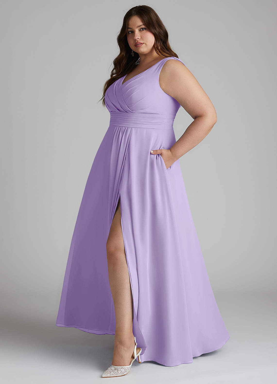 karina purple dress Azazie Karina