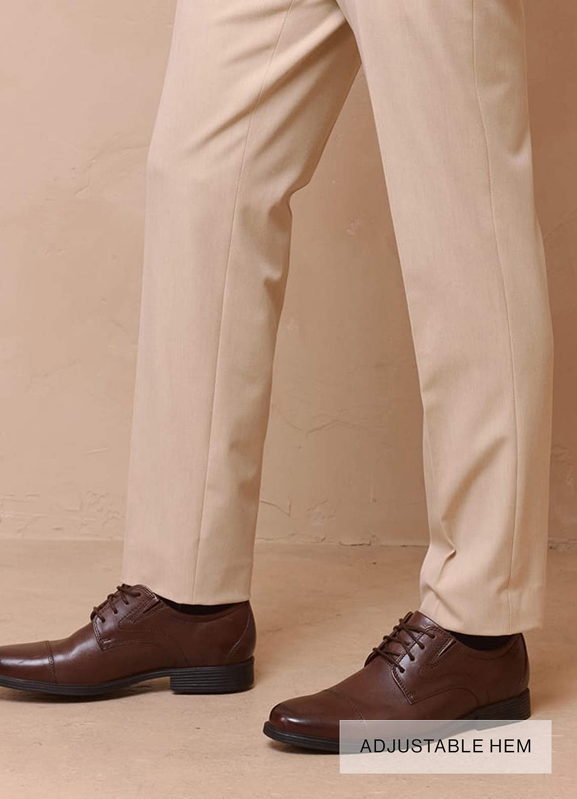 front Savile Gelbbraun Anzughose aus Wollmischung