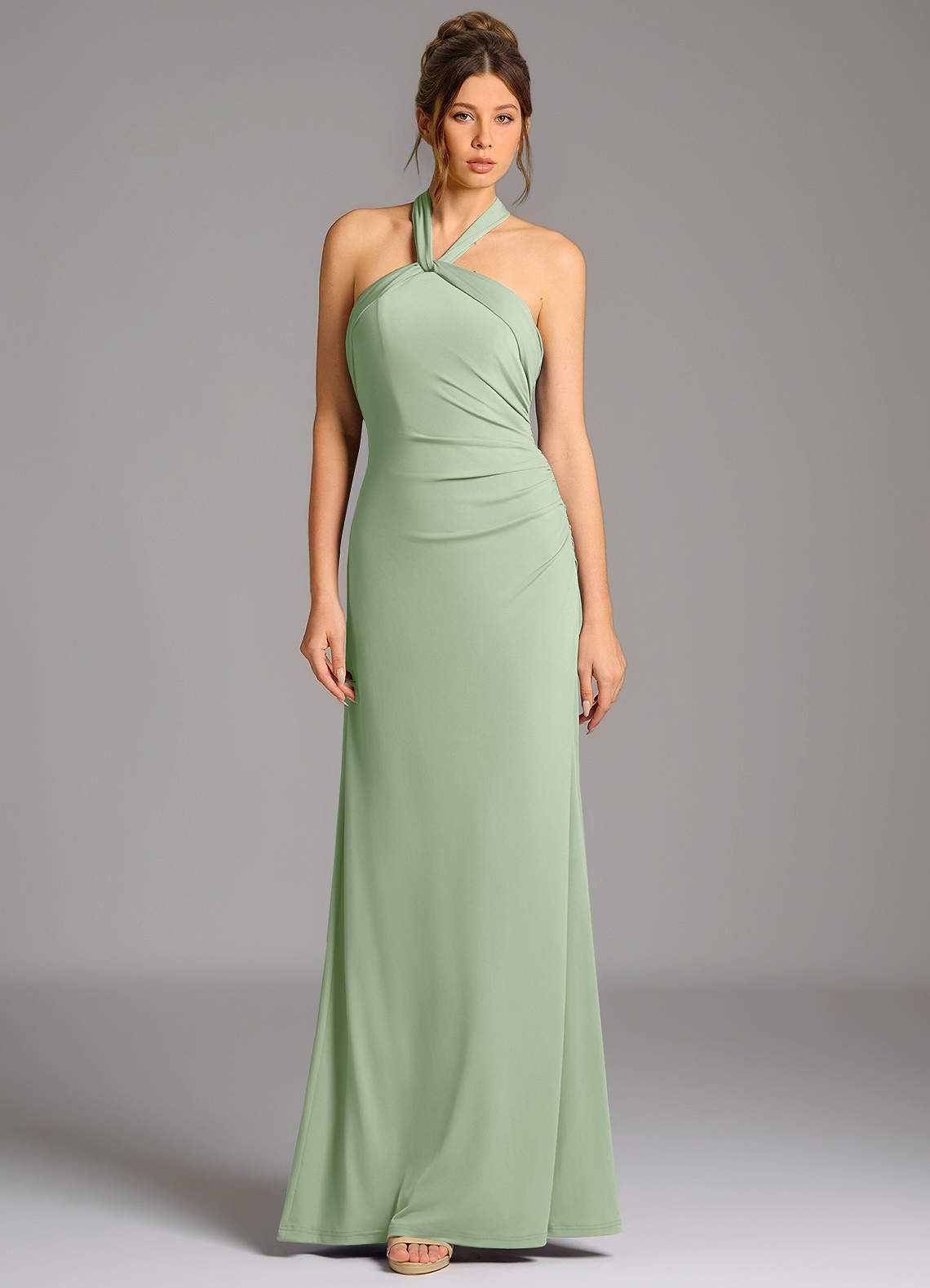 jersey bridesmaid dresses Long Halter Plum Bridesmaid Dresses Plus Size Jersey Bridesmaid Dress ARD1550