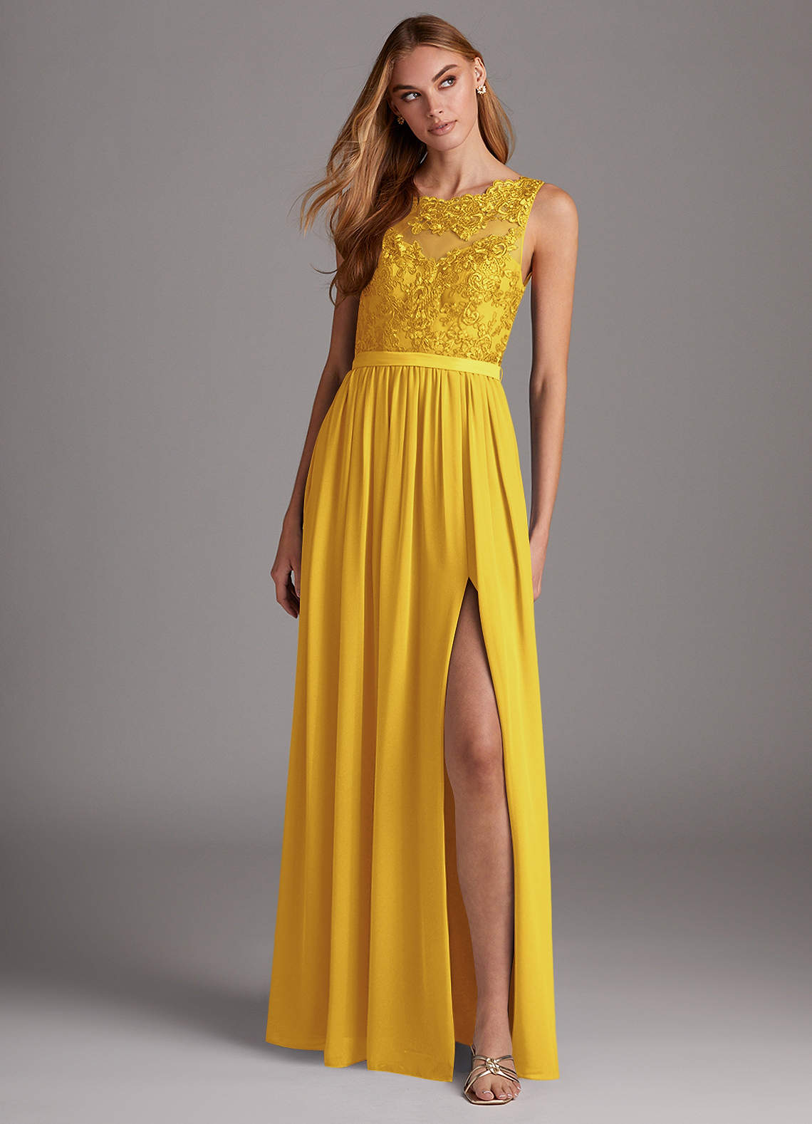 herlipto Marigold Satin Dress｜ワンピース