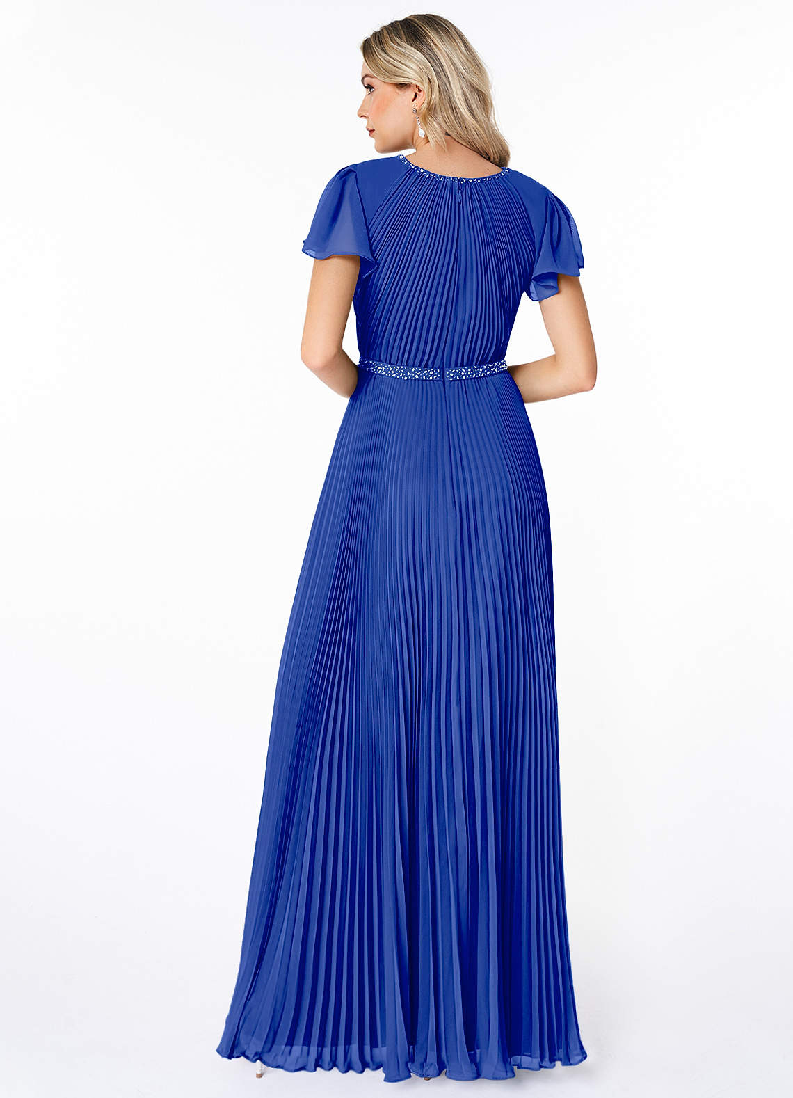 Azazie Kara Royal Blue Modest Bridesmaid Dresses | Azazie