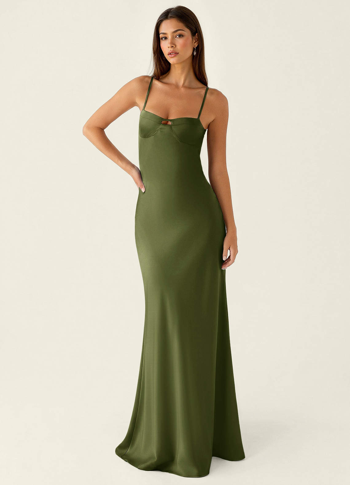 olive party dress Azazie Plus Size 2026 Open Back Mermaid Prom Dress Olive Gown