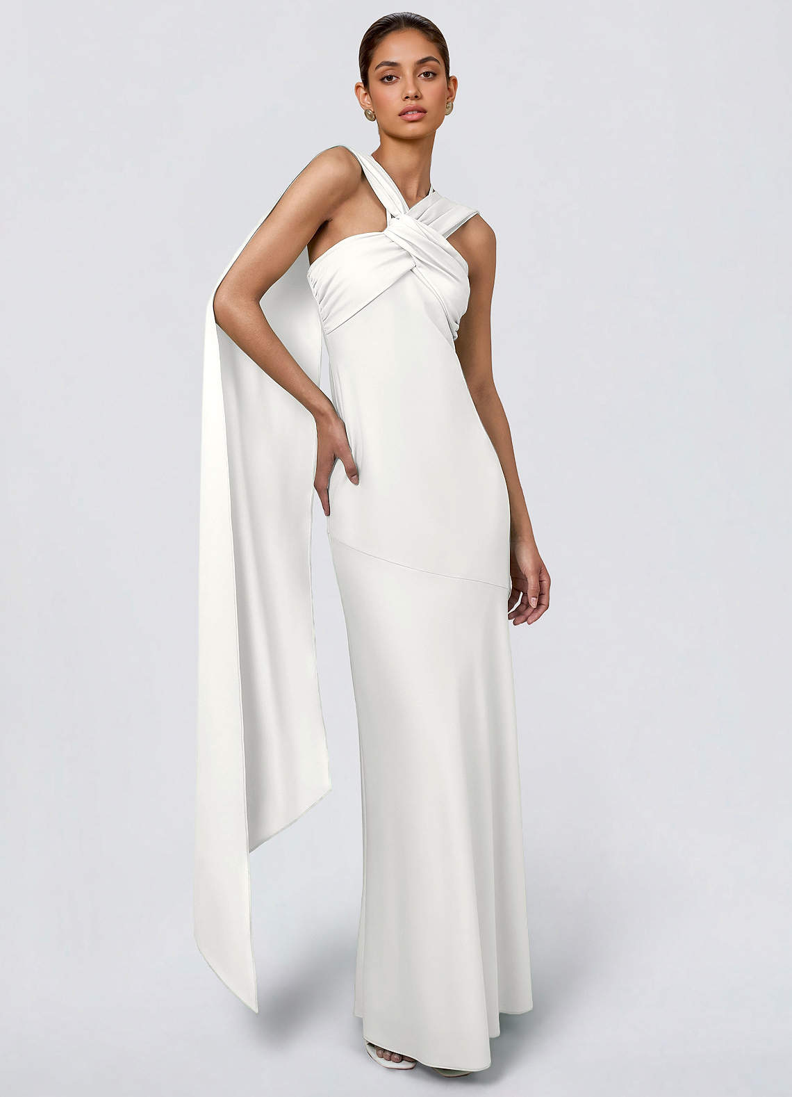 embellished long flare sleeve mesh a line dress GLS by Gloria GL3582 - A-Line Size:5X (30-32) Concealed Zipper Closure __sizechart:truefit jillatogwe on LTK