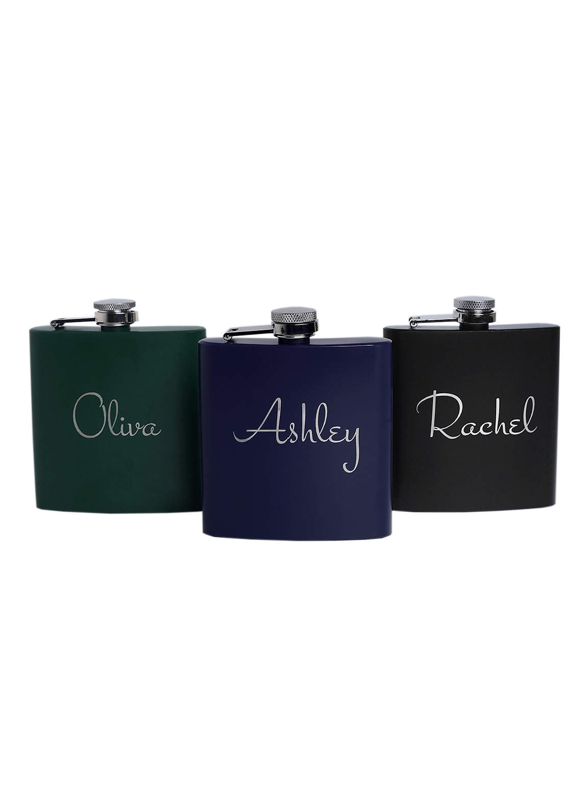 front Personalized Flasks For Bridesmaid Gifts