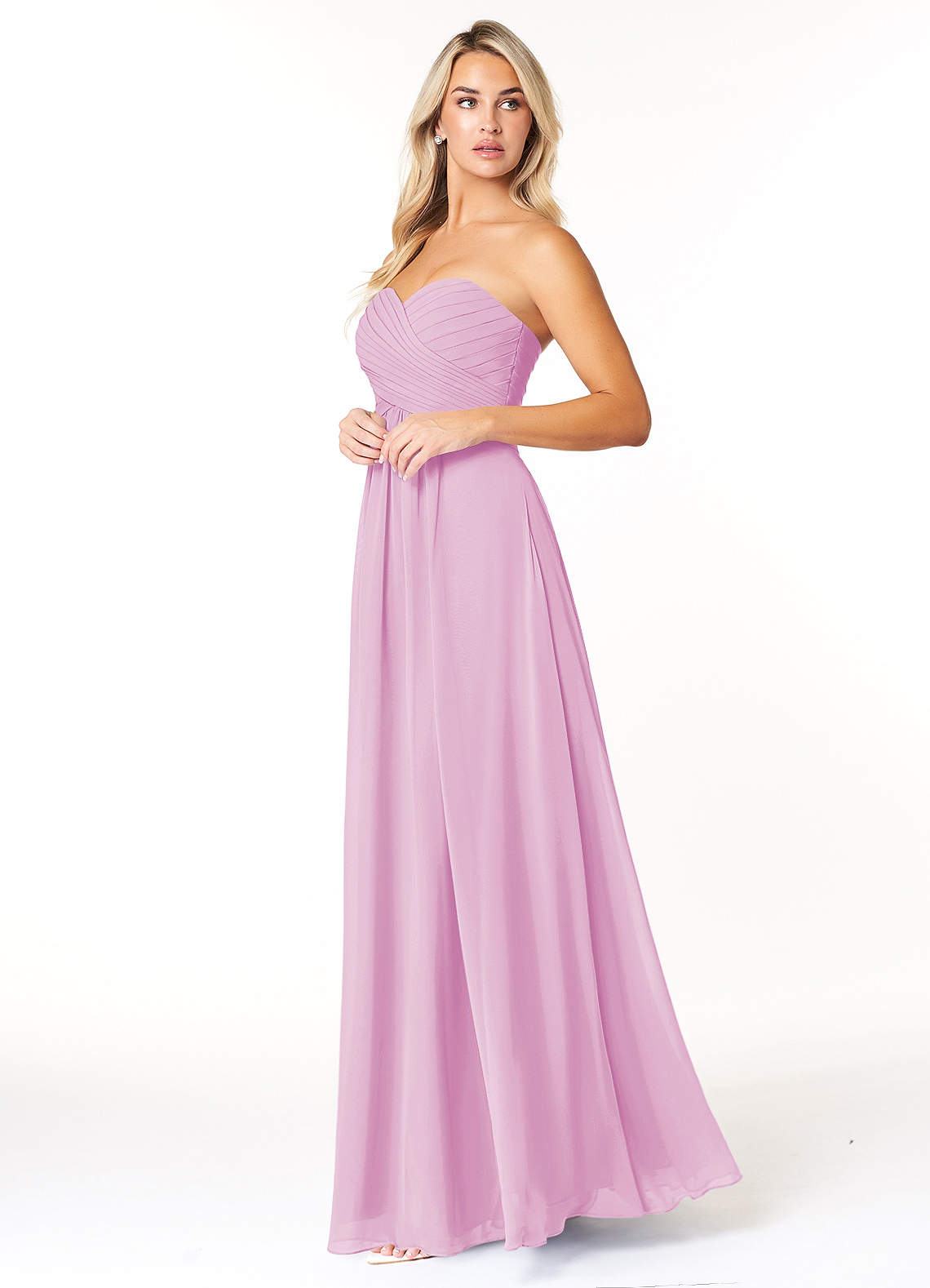 Azazie Yazmin Bridesmaid Dresses A-Line Sweetheart Neckline Chiffon Floor-Length Dress image1