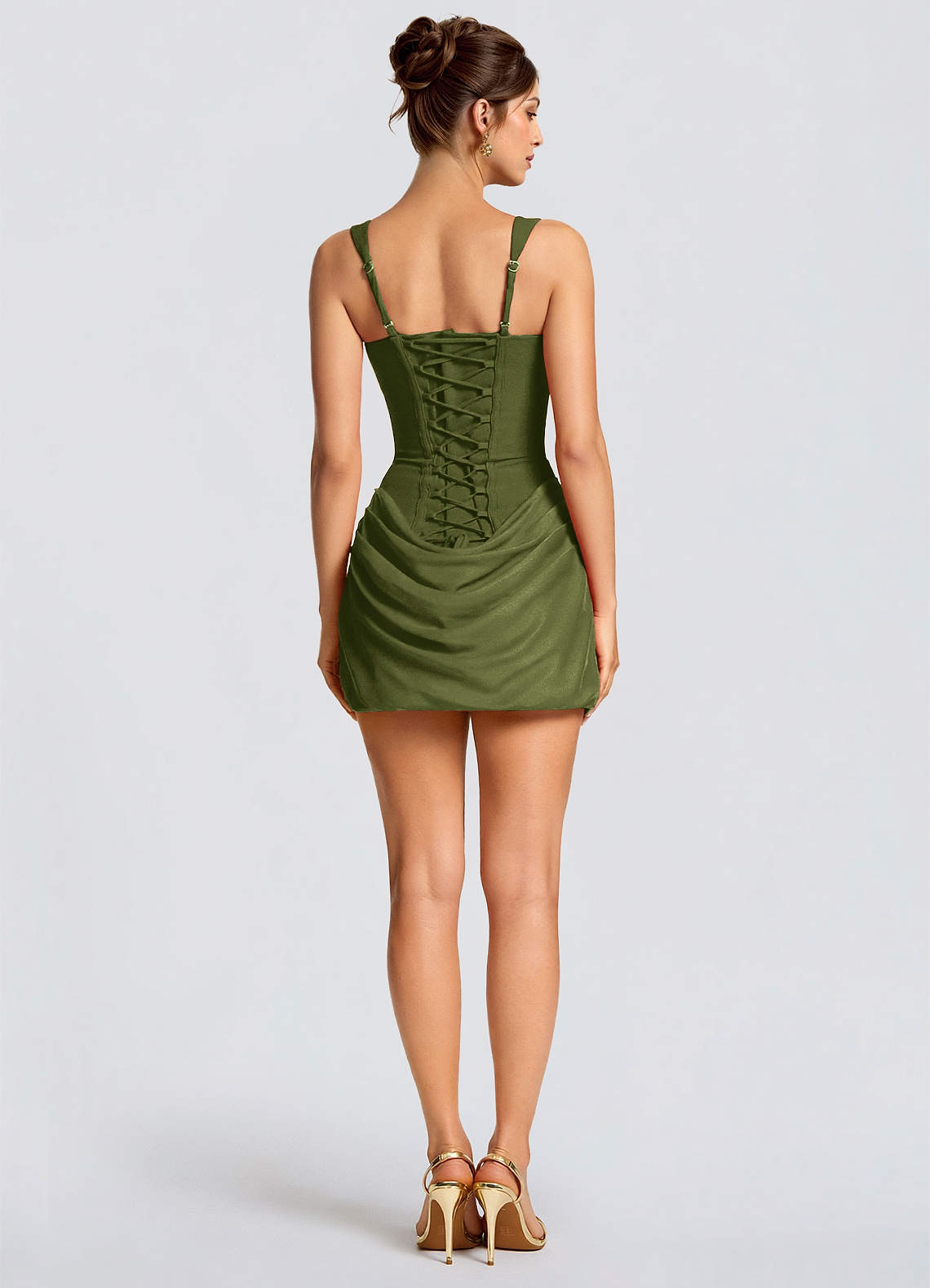 Hywel Olive Mini Dress | Azazie Hywel Olive Mini Dress | Azazie