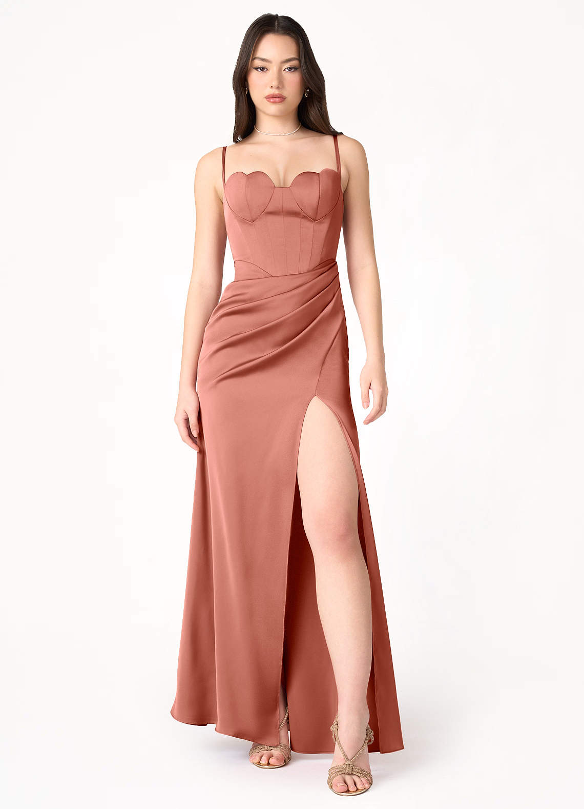 Copper maxi dress hotsell