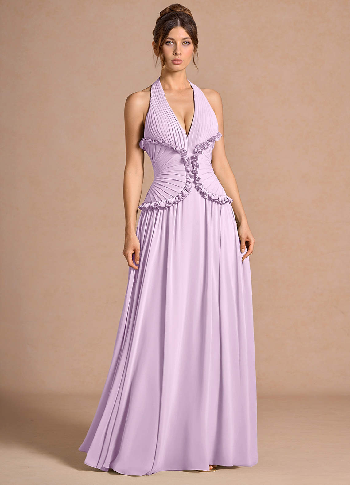 frosted formal dress Amelie Lilac Maxi Off shoulder dress