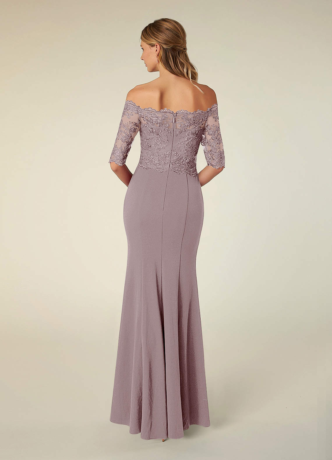 Azazie Jette Venta Final Vestido de Dusty Blue de Encaje de Corte Sirena con Vestidos sin tirantes image1