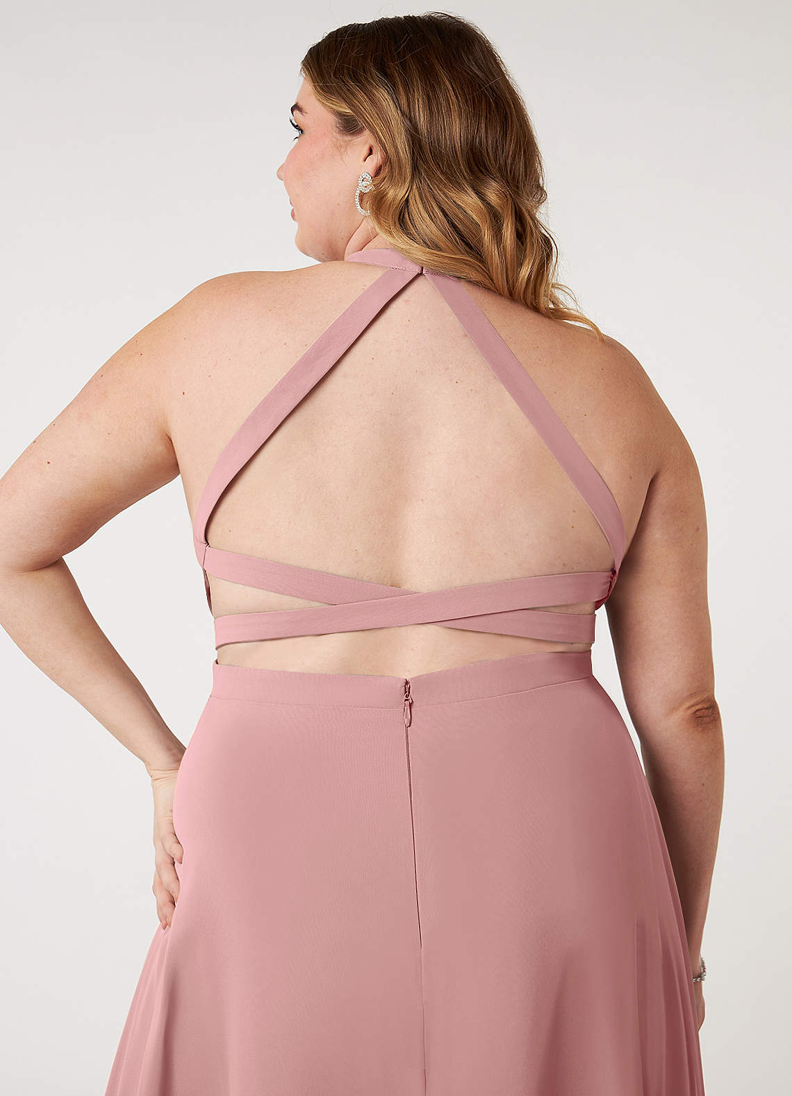 Azazie Clarice Dusty Rose Chiffon Bridesmaid Dresses | Azazie
