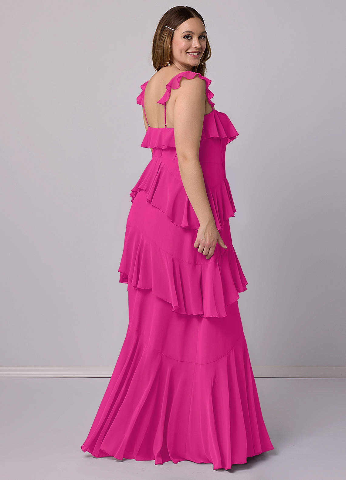 Barbie ♥ Azazie Bridesmaid Dresses A-Line Sweetheart Neckline Chiffon Floor-Length Dress image9