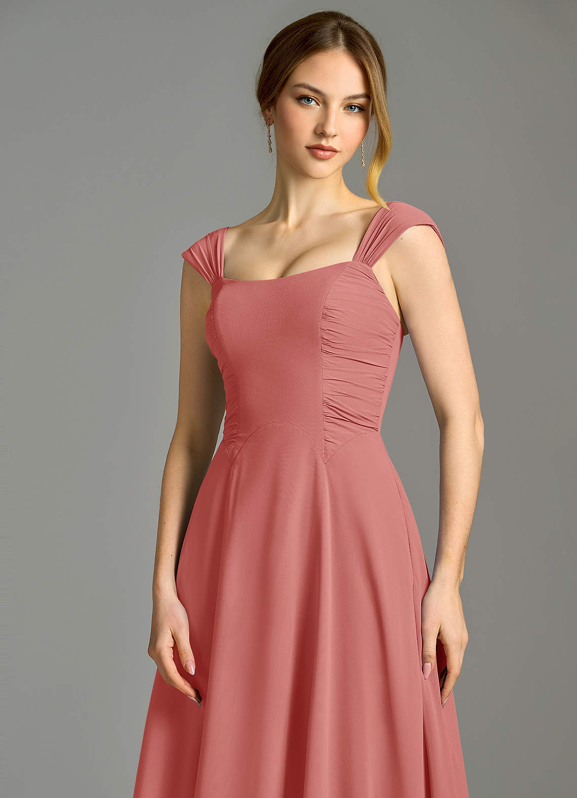 Azazie Oasis Antique Rose Chiffon Bridesmaid Dresses | Azazie