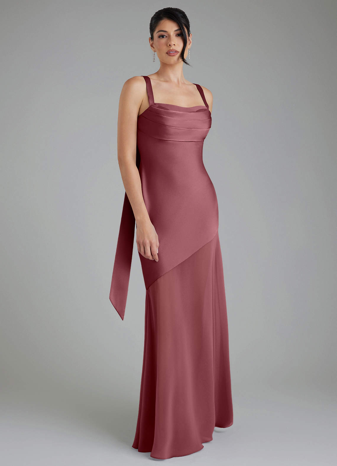 piper satin dress Azazie Piper