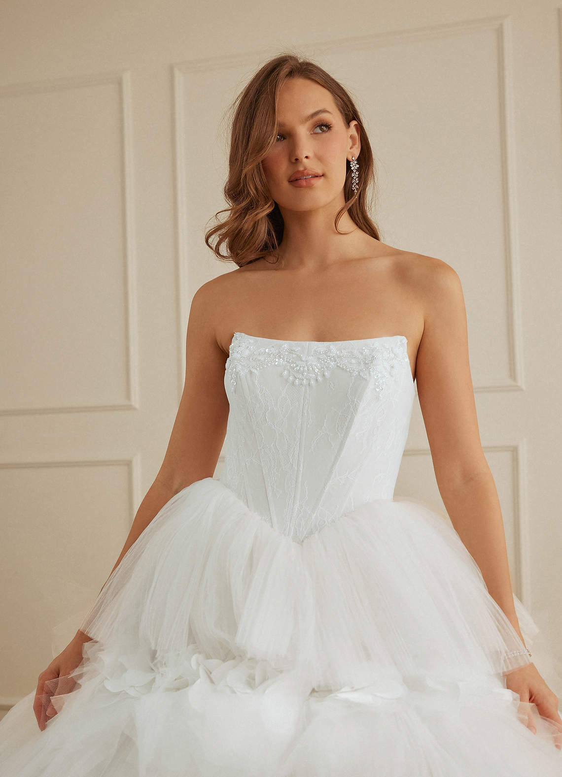 Christian Siriano Bridal for Azazie 2008 Wedding Dresses Diamond White Ball-Gown Sequins Tulle Dress image8