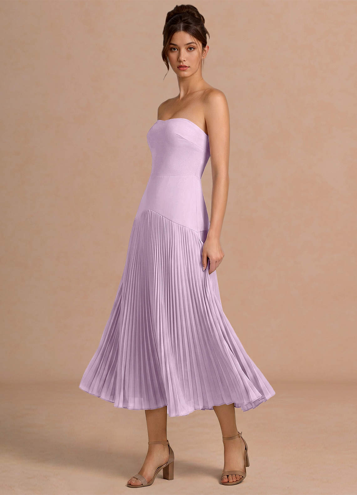 Yuliana Frosted Lilac Midi Dress