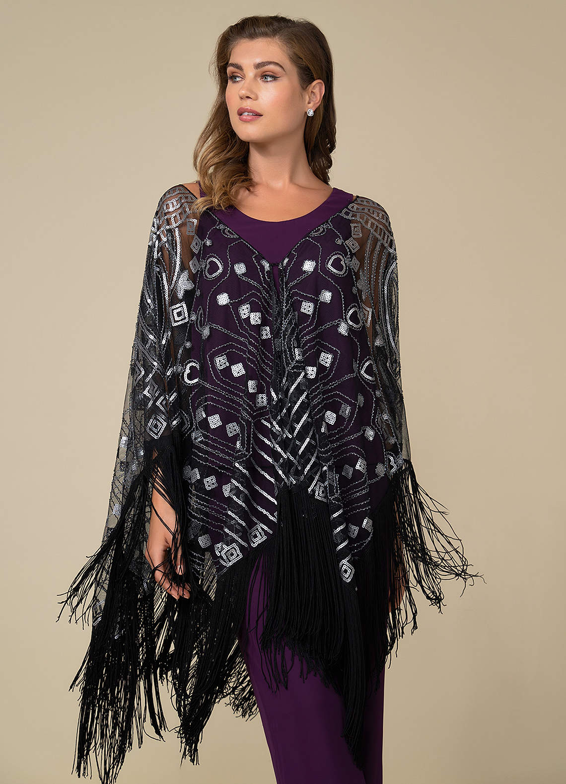 front Azazie Milora Long Shawl