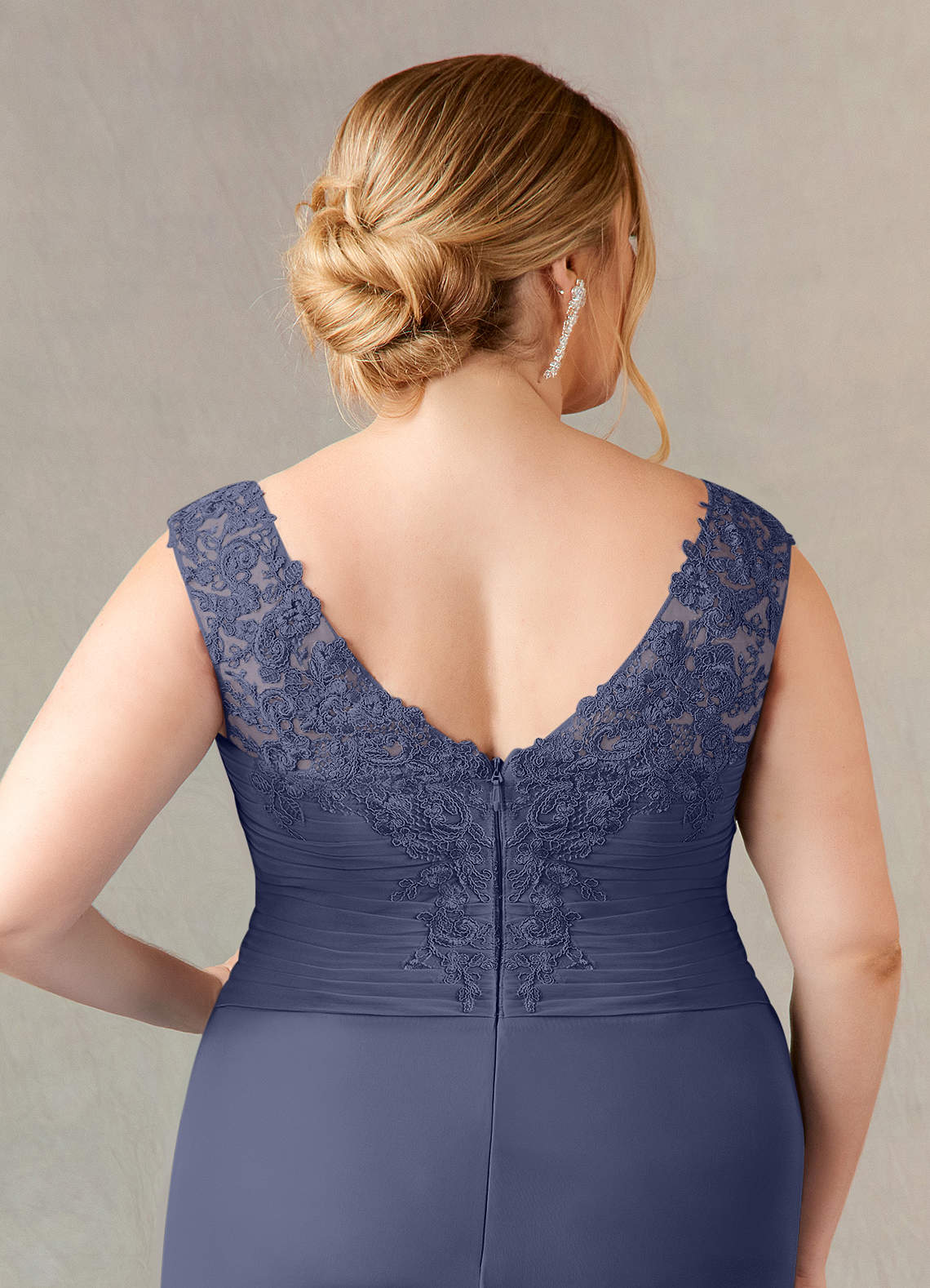Azazie Edelin Stormy A-Line Sweetheart Neckline Pleated Mesh Dress