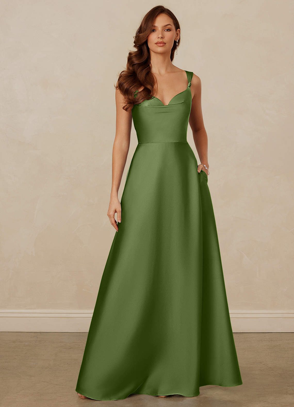 Christian Siriano Bridal for Azazie 1001 Bridesmaid Dresses Juniper A-Line Sweetheart Neckline Stretch Satin Dress image1