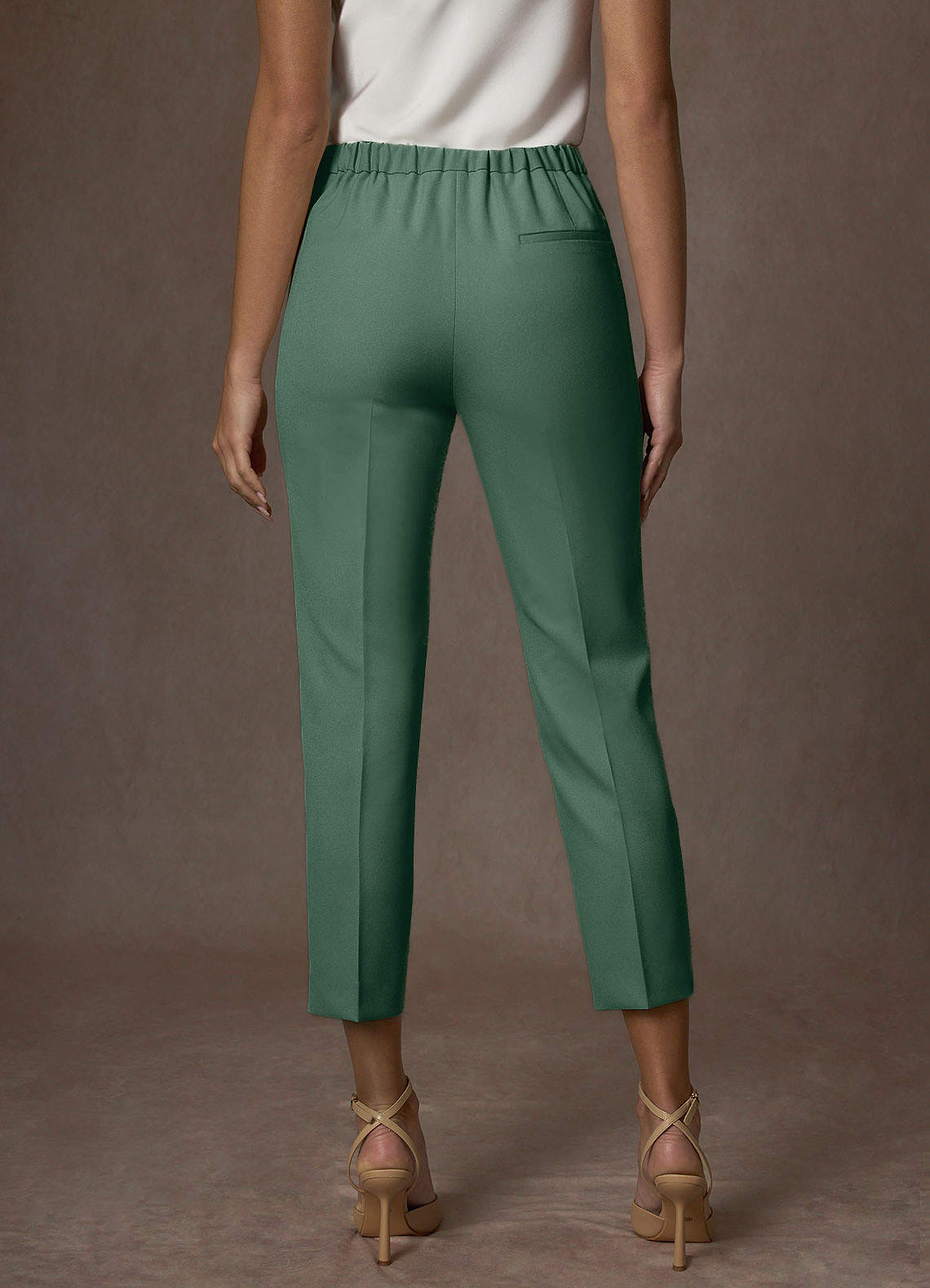front Kennedy Eucalyptus Structured Stretch Pants Suit