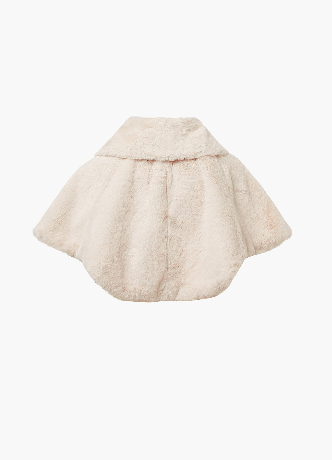 front Flower Girl Faux Fur Collared Cape