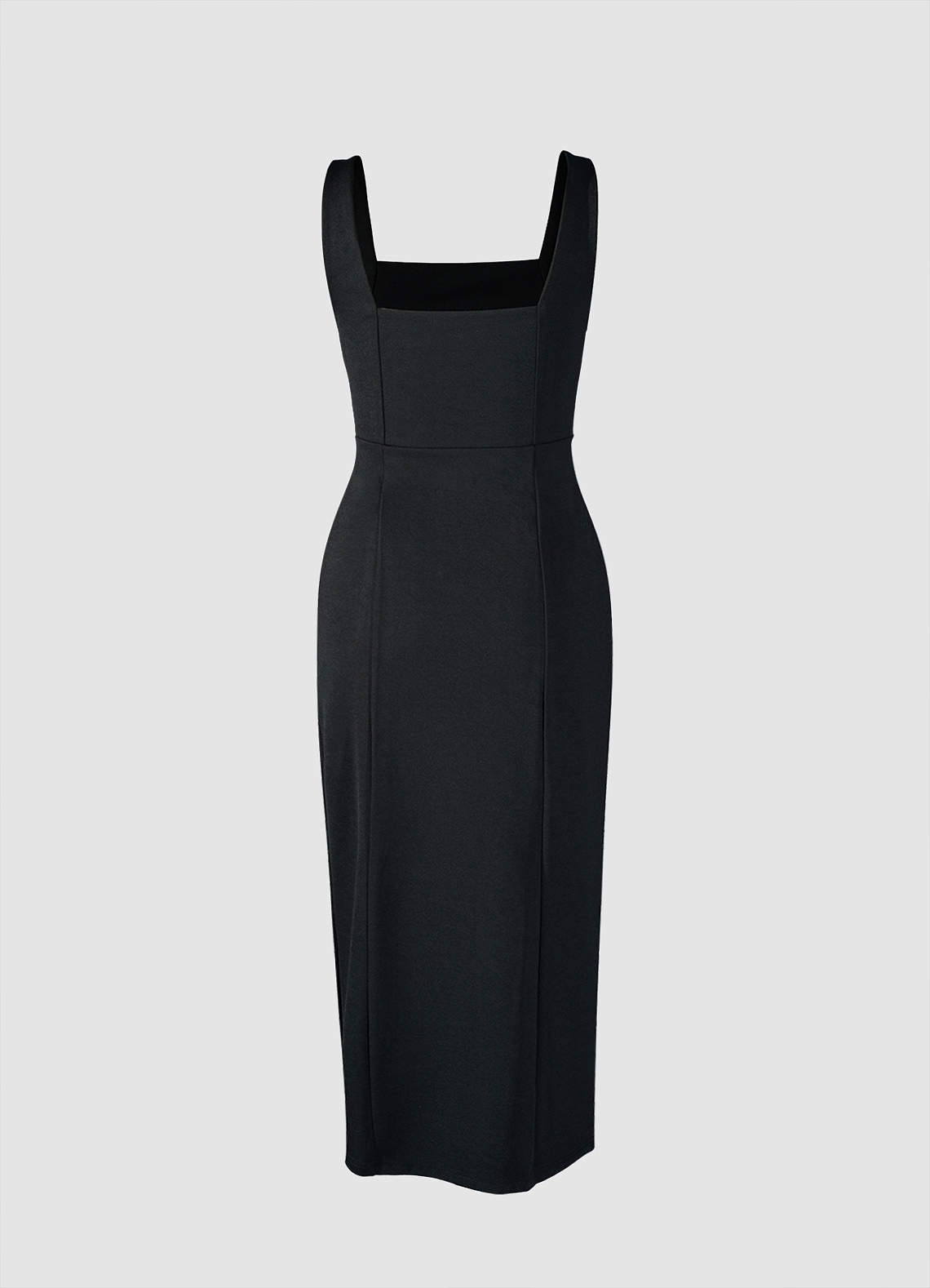 Black Sight To See Black Bodycon Midi Dress