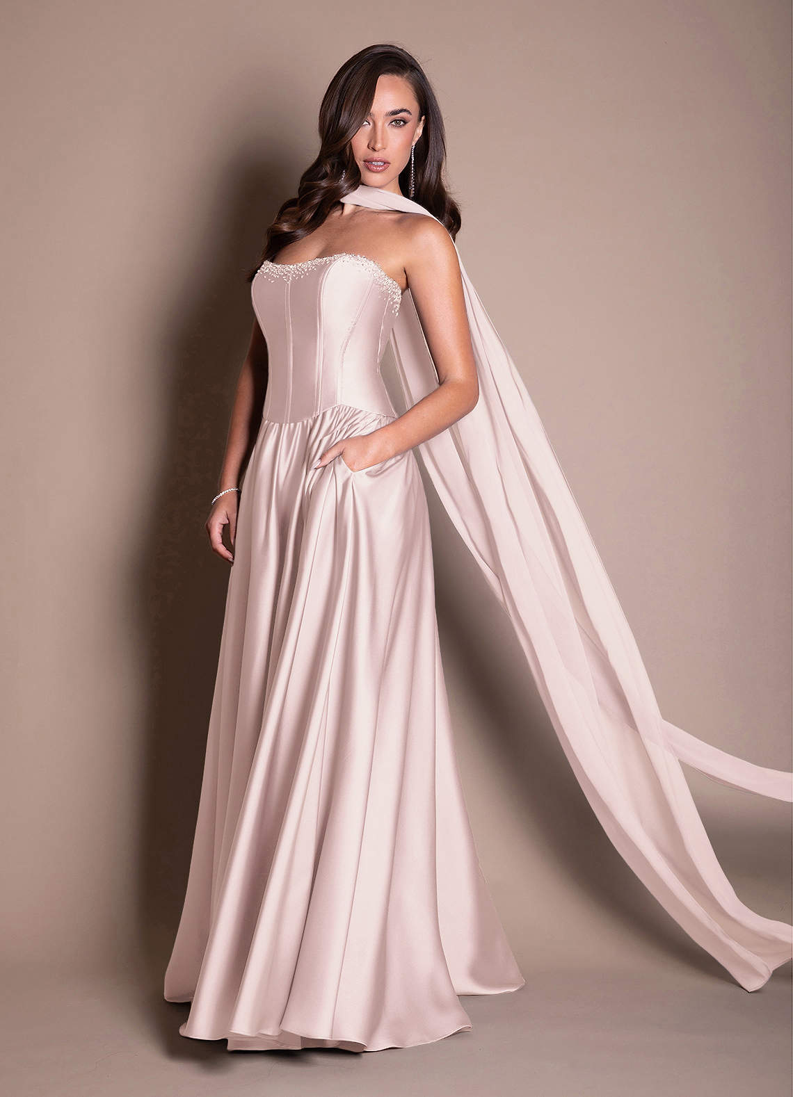 Carina Powder Pink Two Piece Dress Ready to Ship | Azazie CA