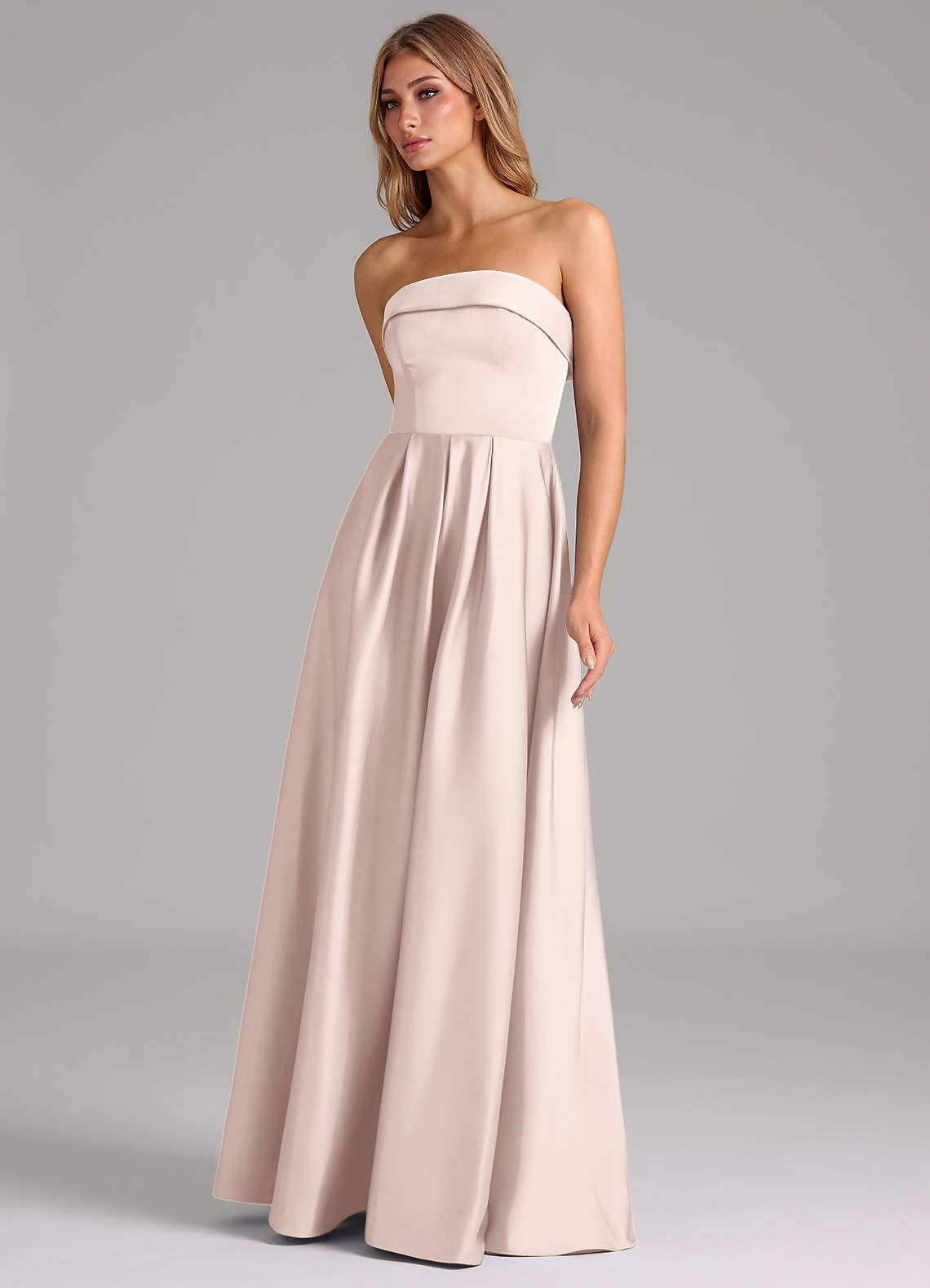 light pink bridesmaid dresses strapless Chiffon Light Pink Sweetheart Long Bridesmaid Dresses, Wedding Party Dress, MB127