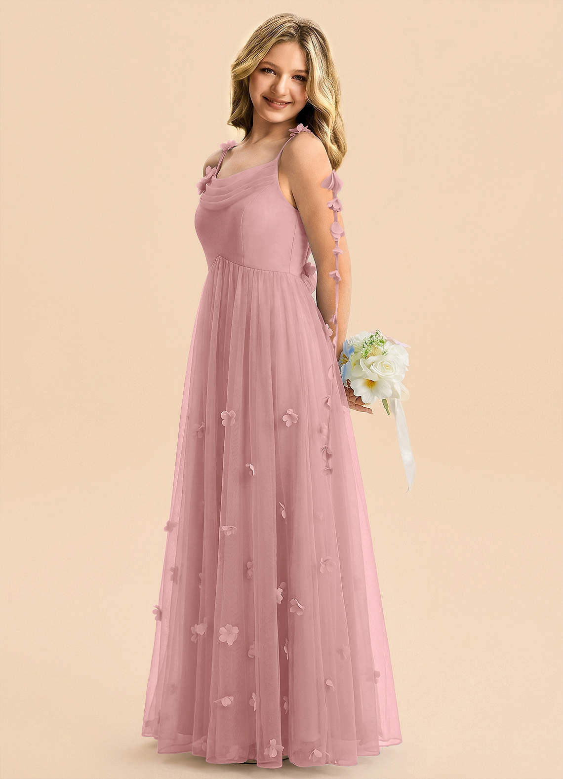 front Azazie Stevie Junior Formal Dress