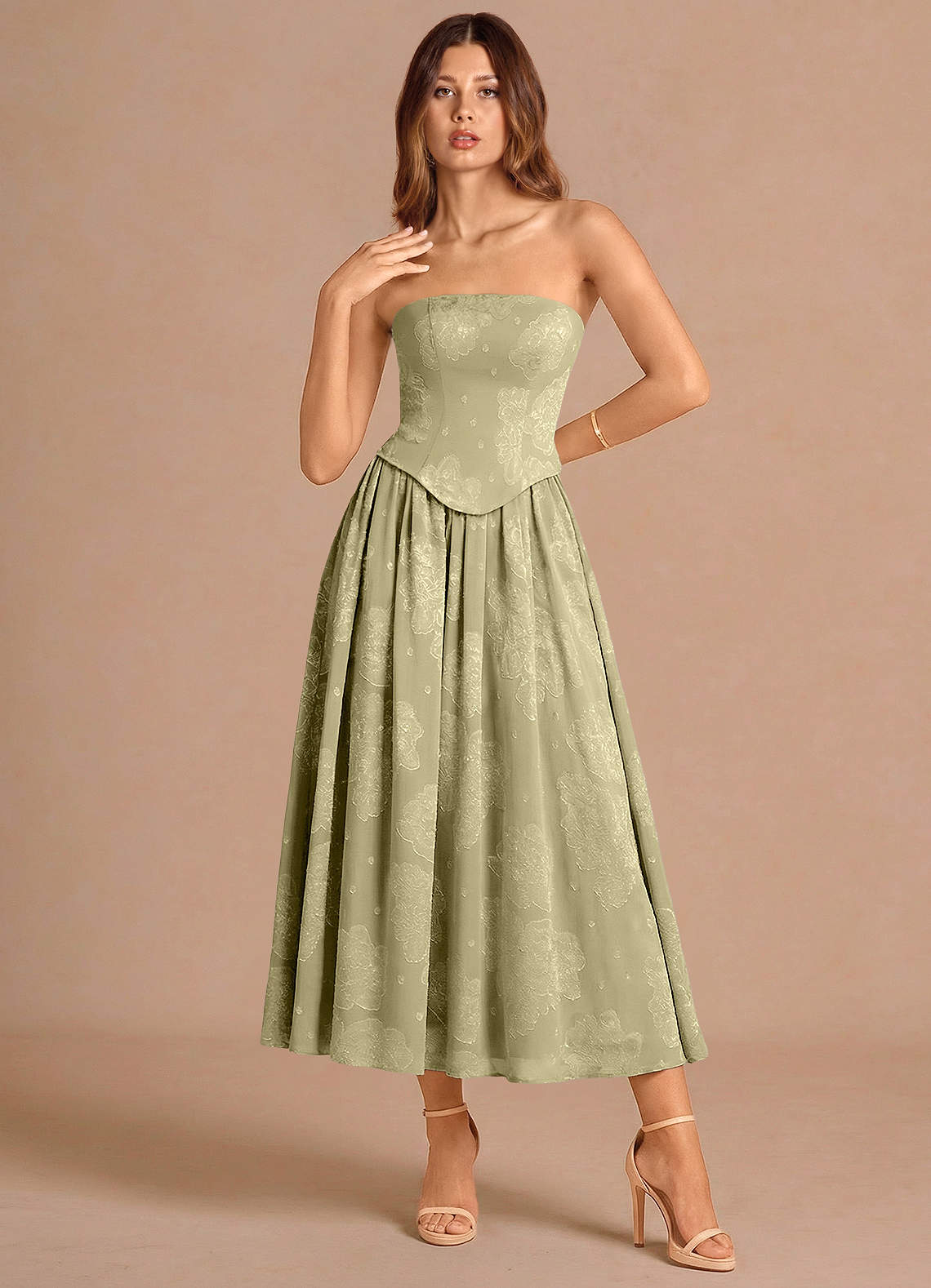 Vestido Celadón Midi Isaura image3