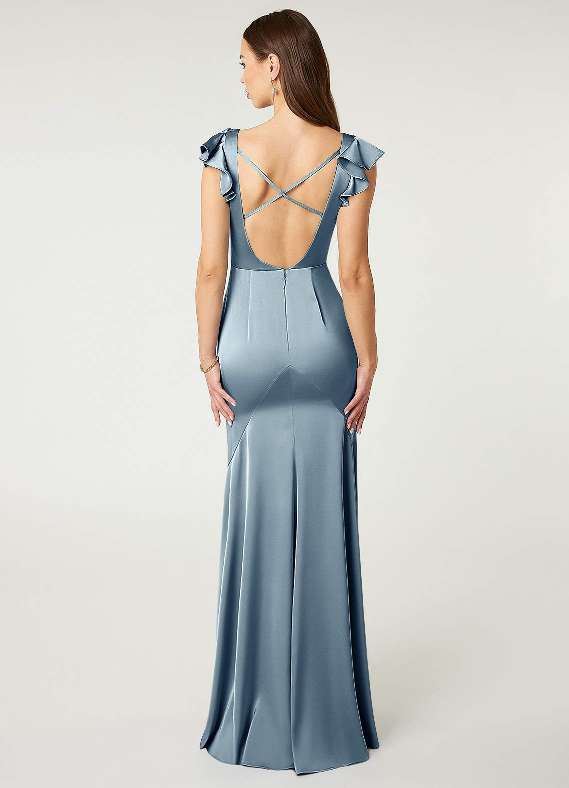 Azazie Vero Stretch Satin Dress