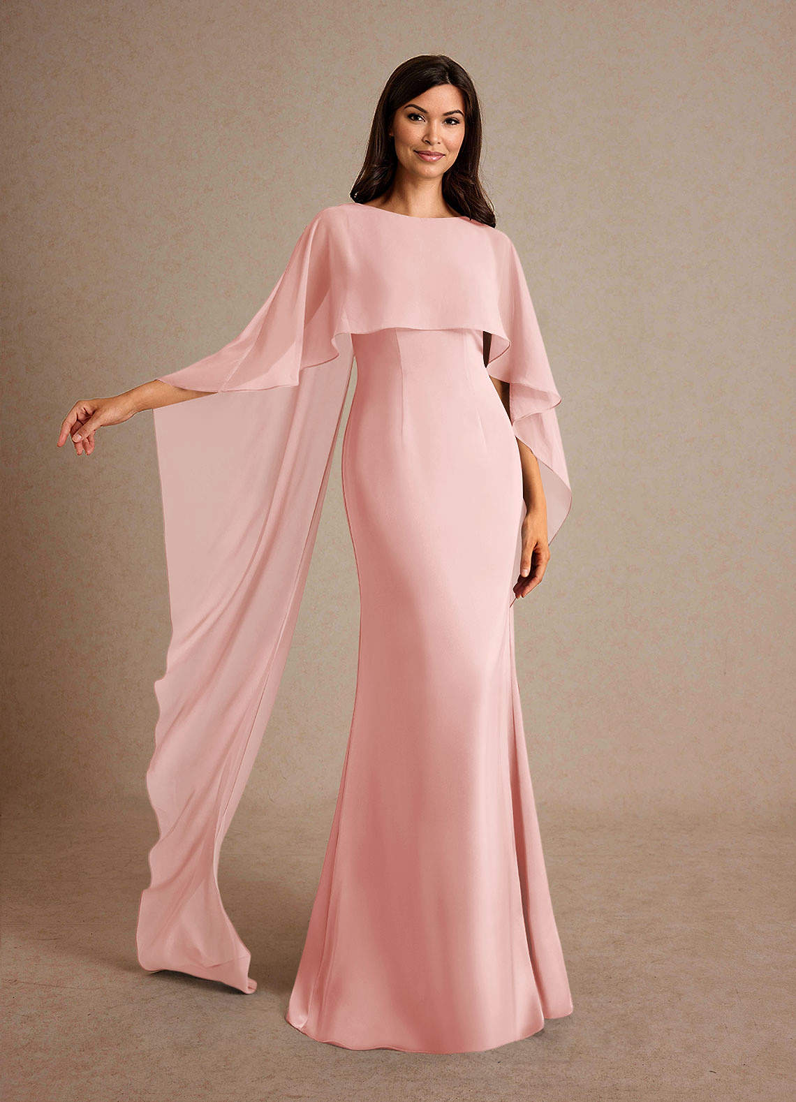 pink boatneck dress Mirelle Light Pink Boat-Neck Maxi Dress With Cape-Sleeve  Club L London