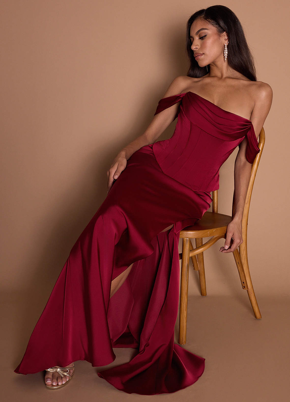 Maxi jurk Reese Robijn Rood image10