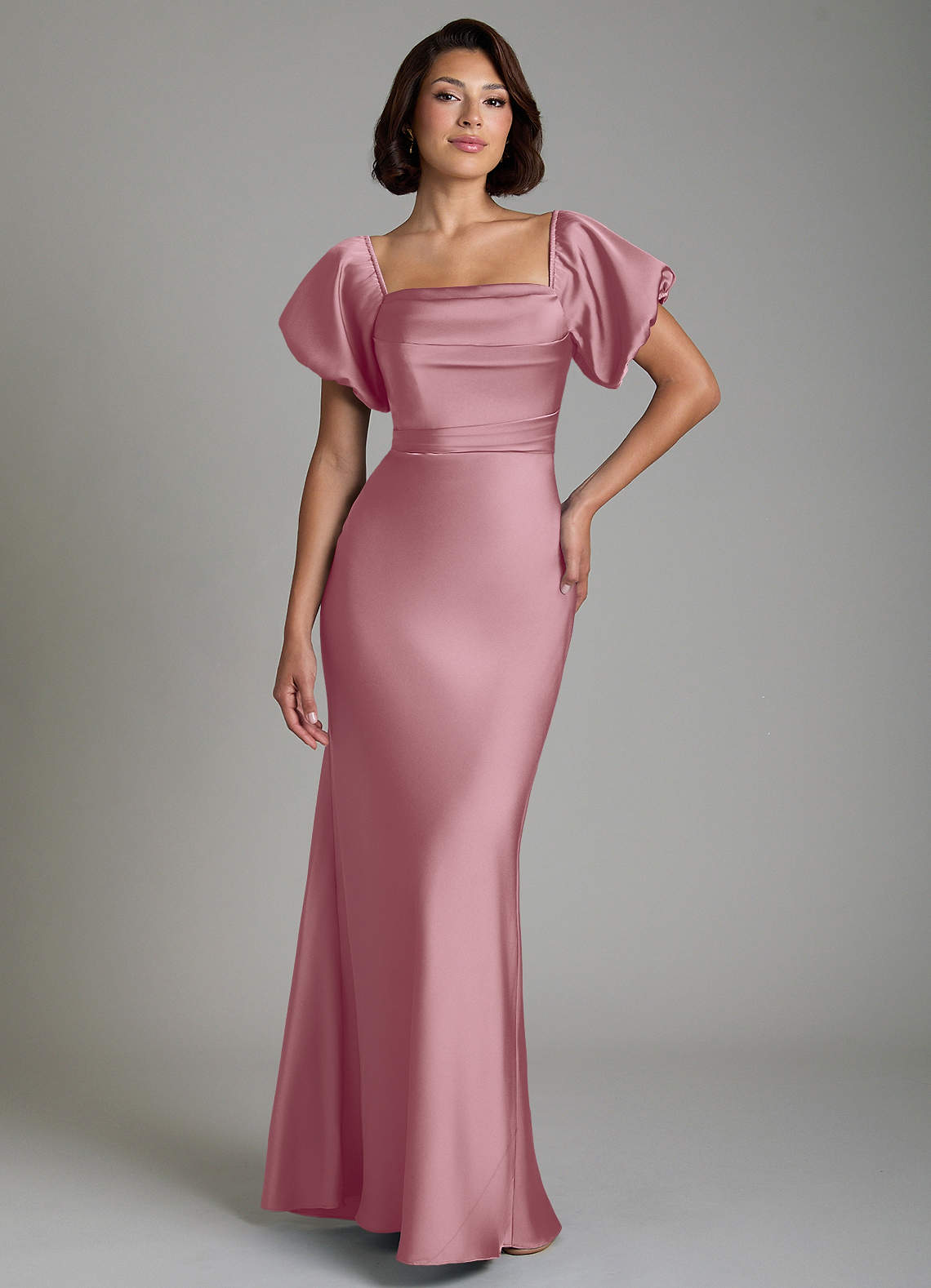 mauve mermaid bridesmaid dresses Azazie Lea Santimon Black Dress Shoes notie The off Neck Size:16.5