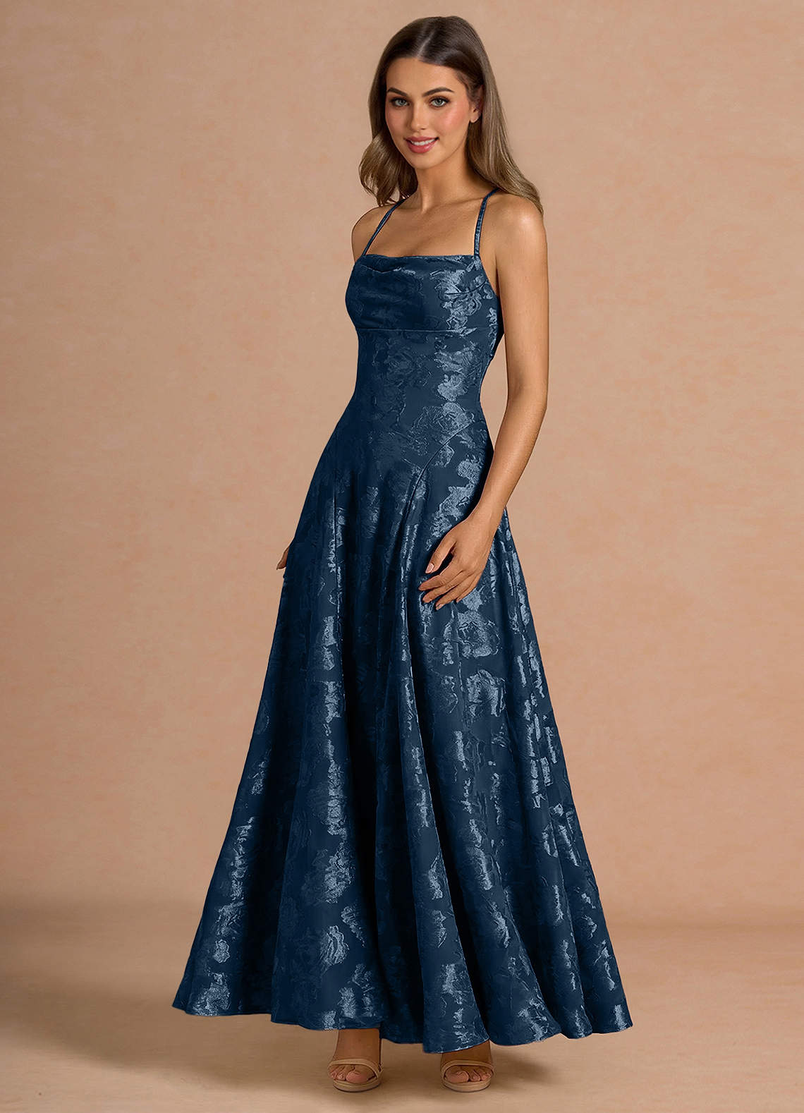 Mavelle Navy Maxi Dress | Azazie