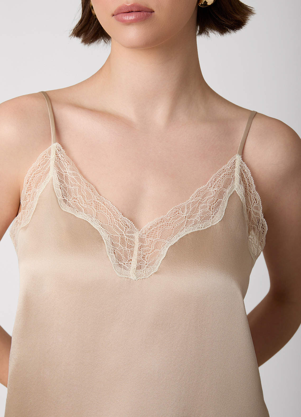 front 100% Washable Silk Camisole