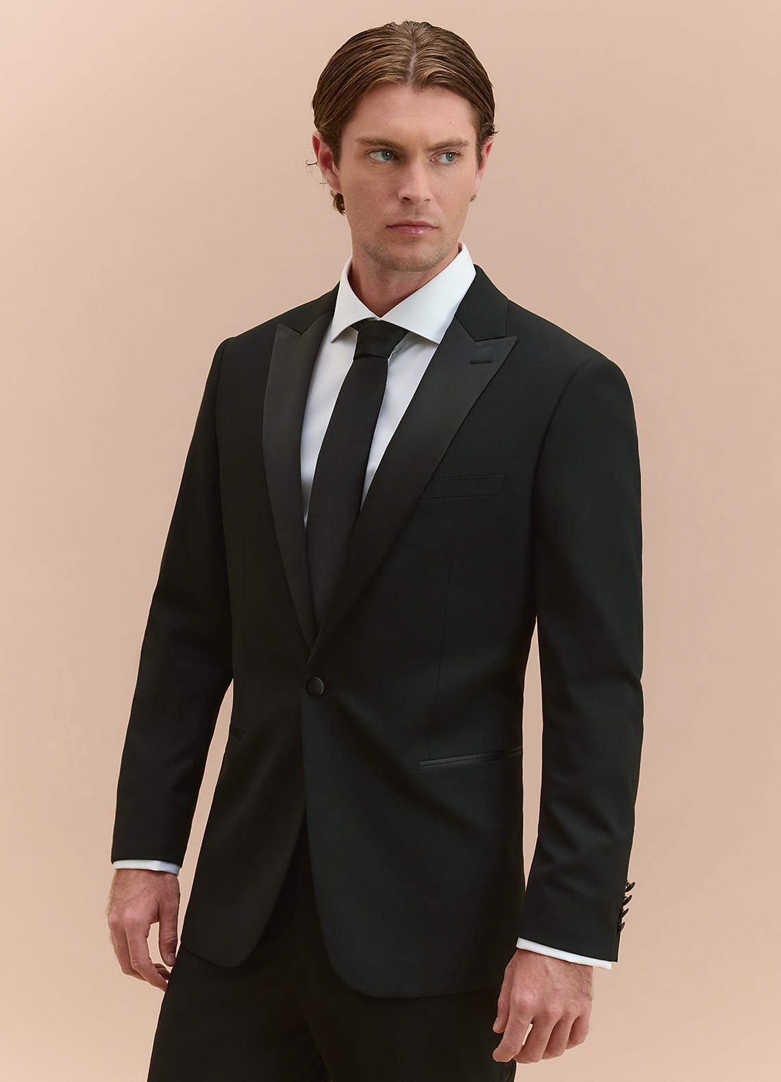 front Hudson Black Peak Lapel Tuxedos