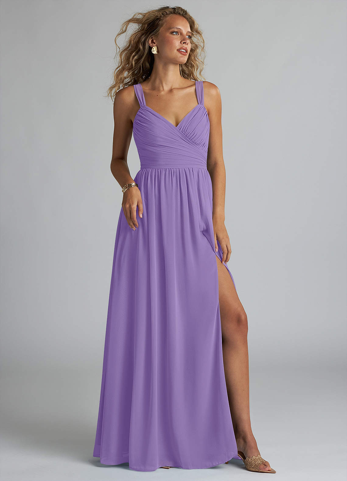 Azazie A-Line V-Neck Floor-Length Chiffon Bridesmaid Dresses - Tahiti Azazie A-Line V-Neck Floor-Length Chiffon Bridesmaid Dresses - Tahiti
