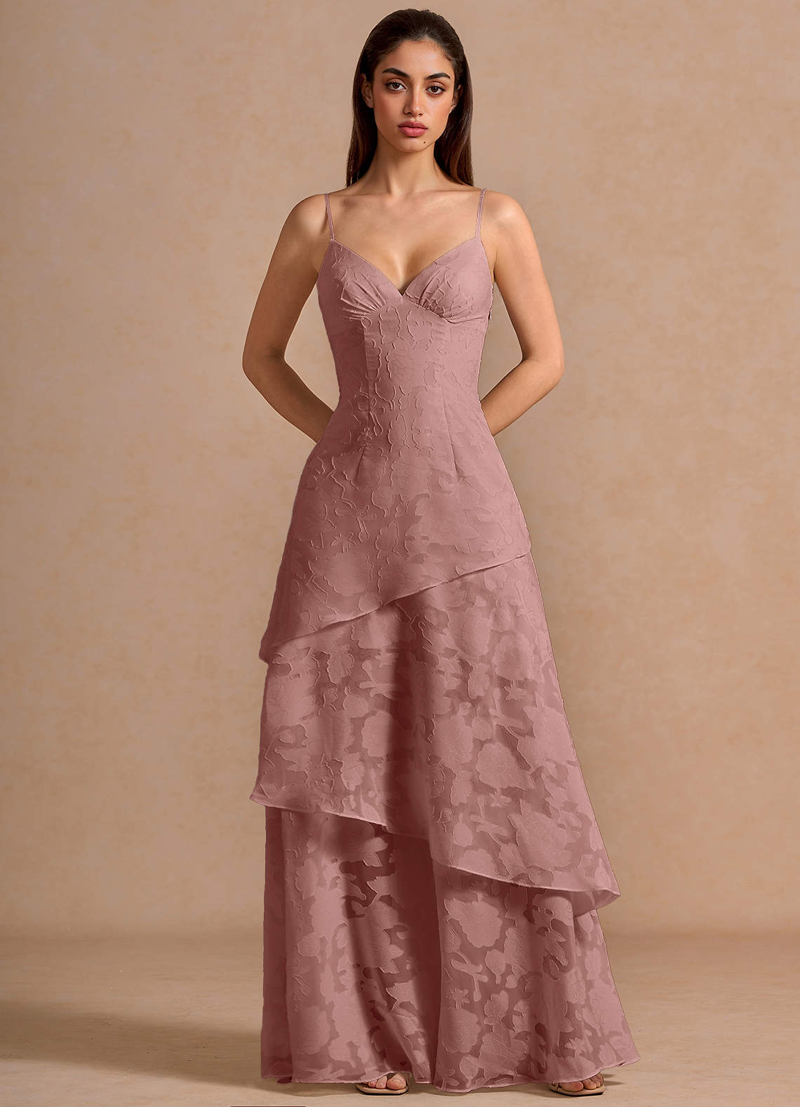 light pink maxi dress for wedding Draped Structured Maxi Dress Light Pink