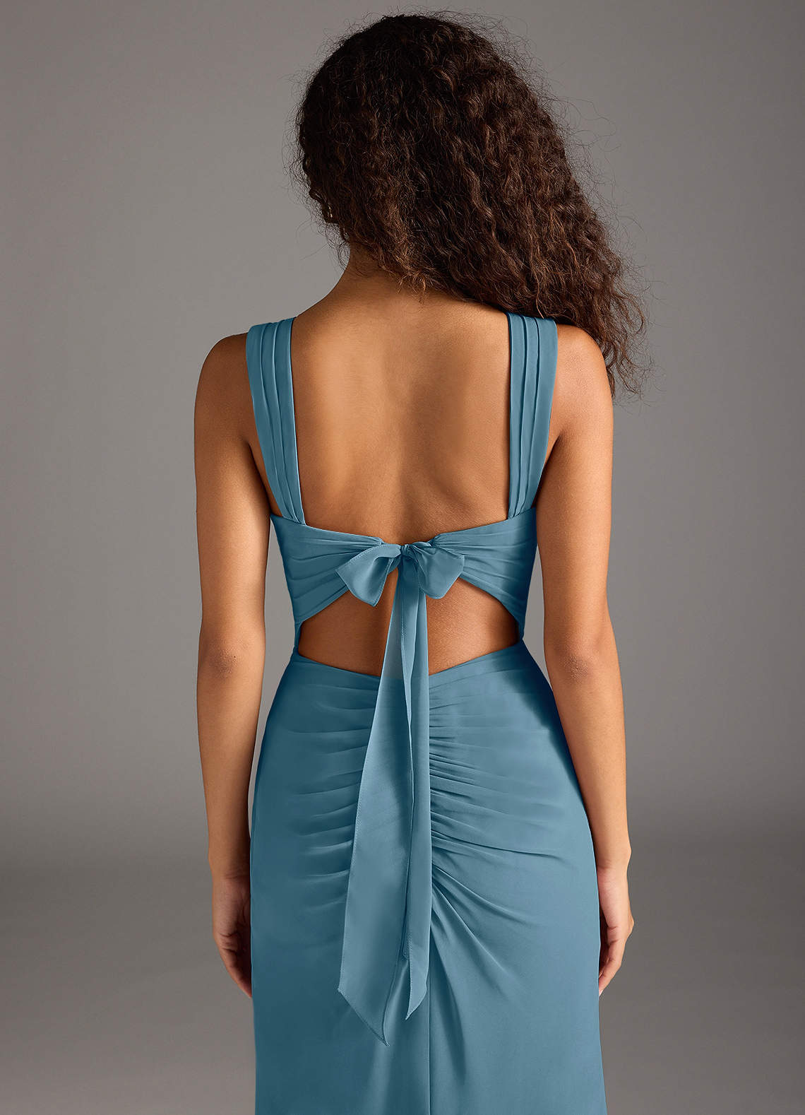Azazie Jesaphine Bridesmaid Dresses Bermuda Sheath Bow Chiffon Dress image5