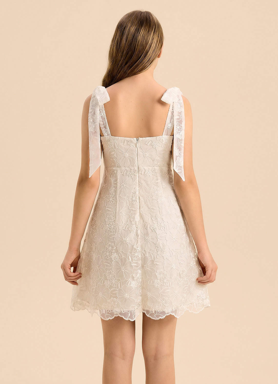 front Azazie Elodie Junior Formal Dress