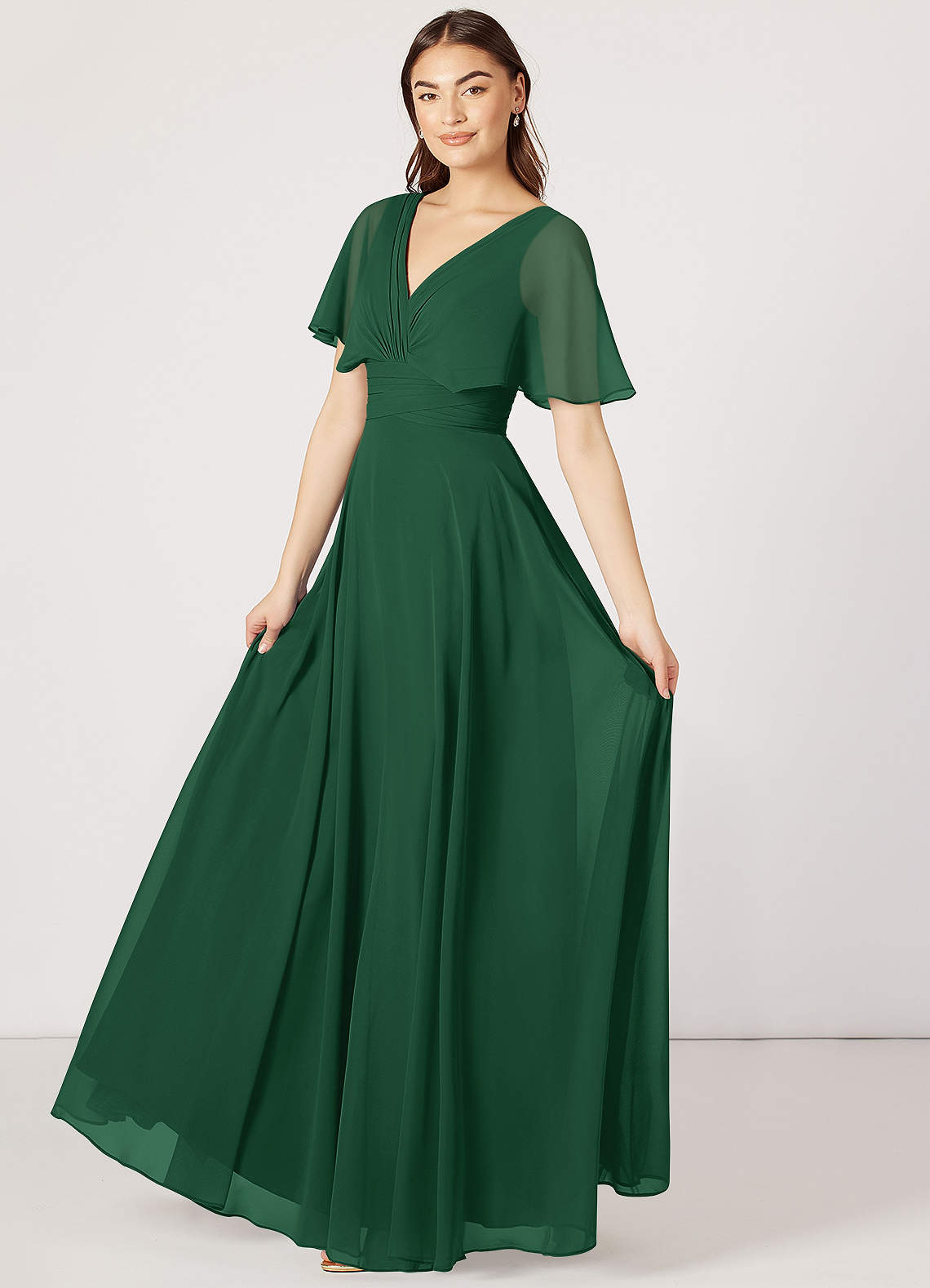 Dark Green Azazie Pamela Bridesmaid Dresses | Azazie