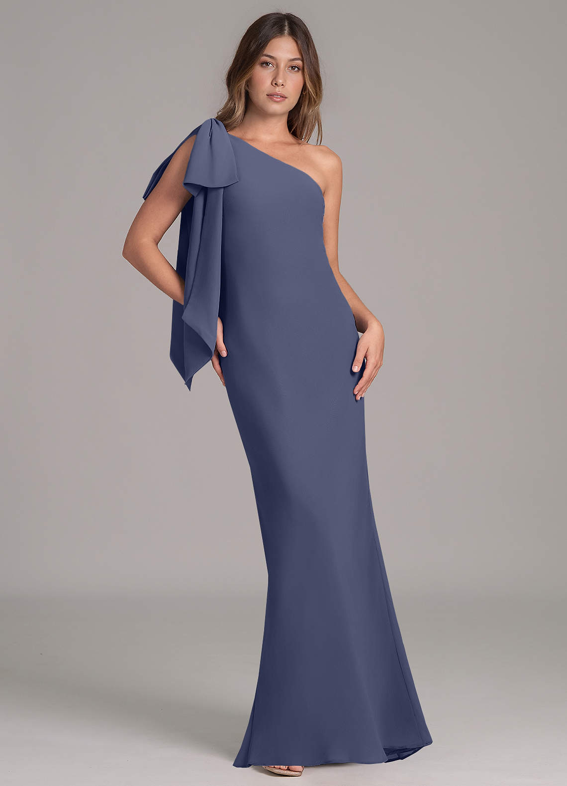 stormy grey bridesmaid dresses Azazie Capri Available in over 66