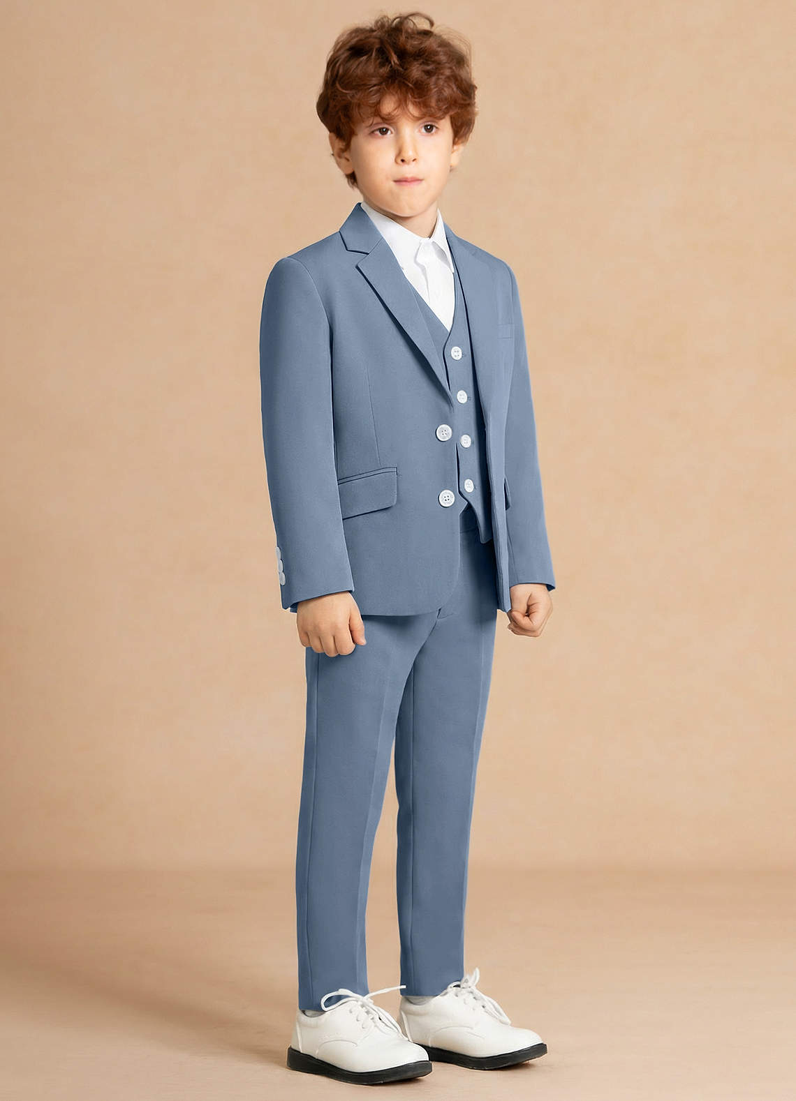 front Finn Dusty Blue Boy 3-Piece Suit