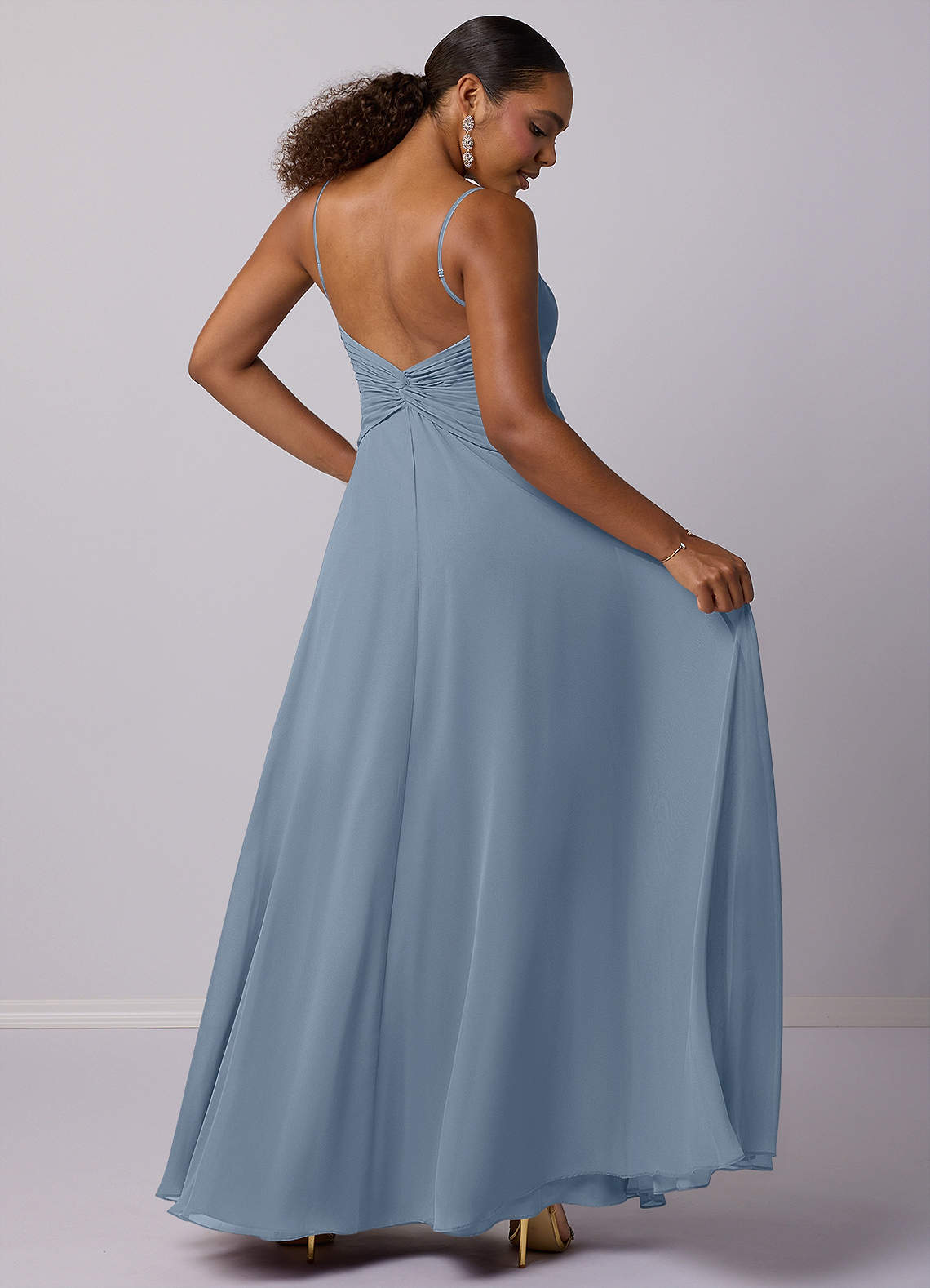 Barbie ♥ Azazie Bridesmaid Dresses A-Line Chiffon Floor-Length Dress image5