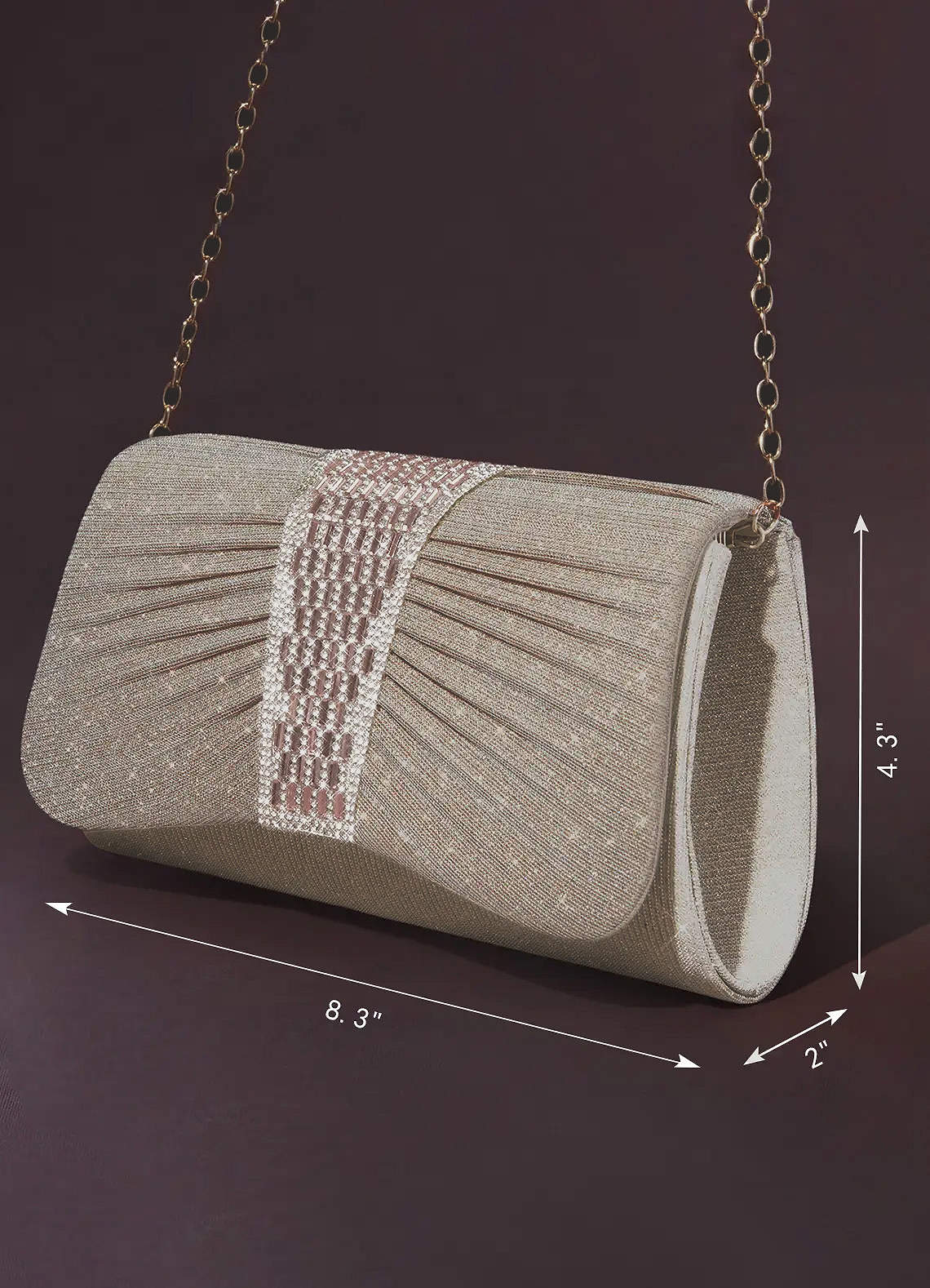 Gold Rhinestone Embellished Clutch Bag Bags Azazie