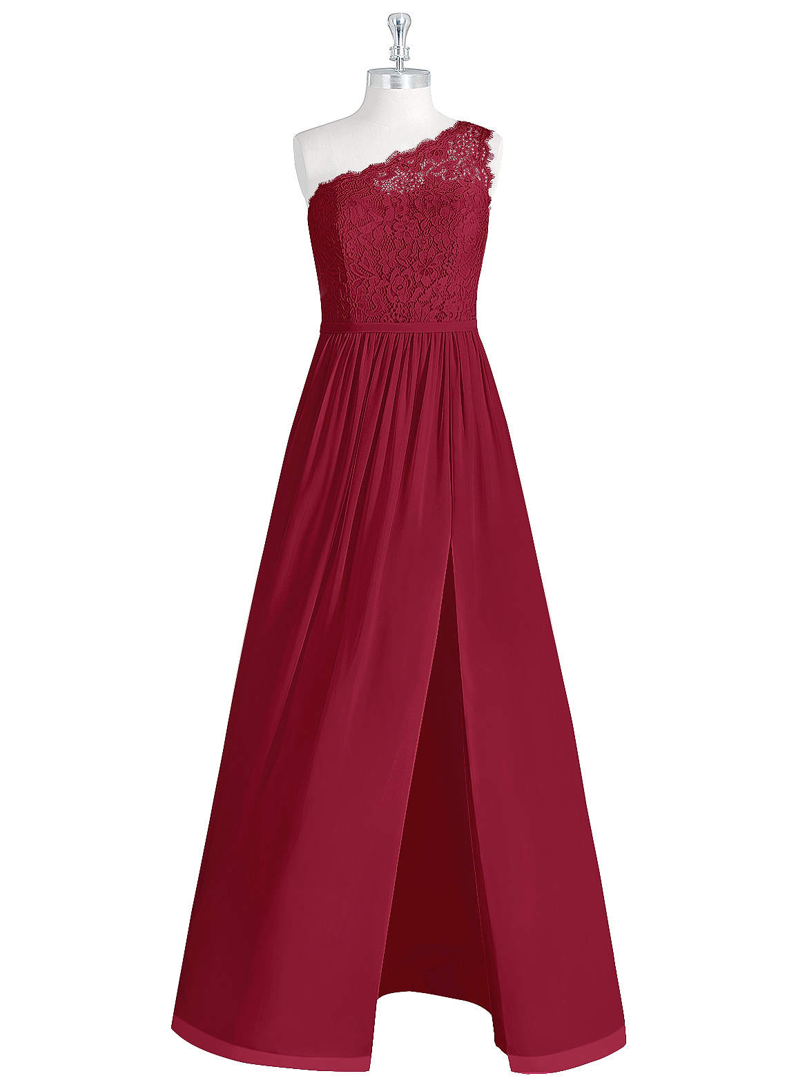 Azazie Demi Bridesmaid Dresses A-Line One Shoulder Chiffon Floor-Length Dress image1