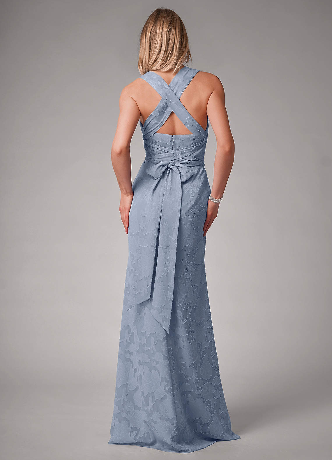 dusty blue convertible bridesmaid dresses Wedtrend Women Maternity Bridesmaid Dress A Line Chiffon Convertible Dusty  Blue Wedding Party Dress – WEDTREND