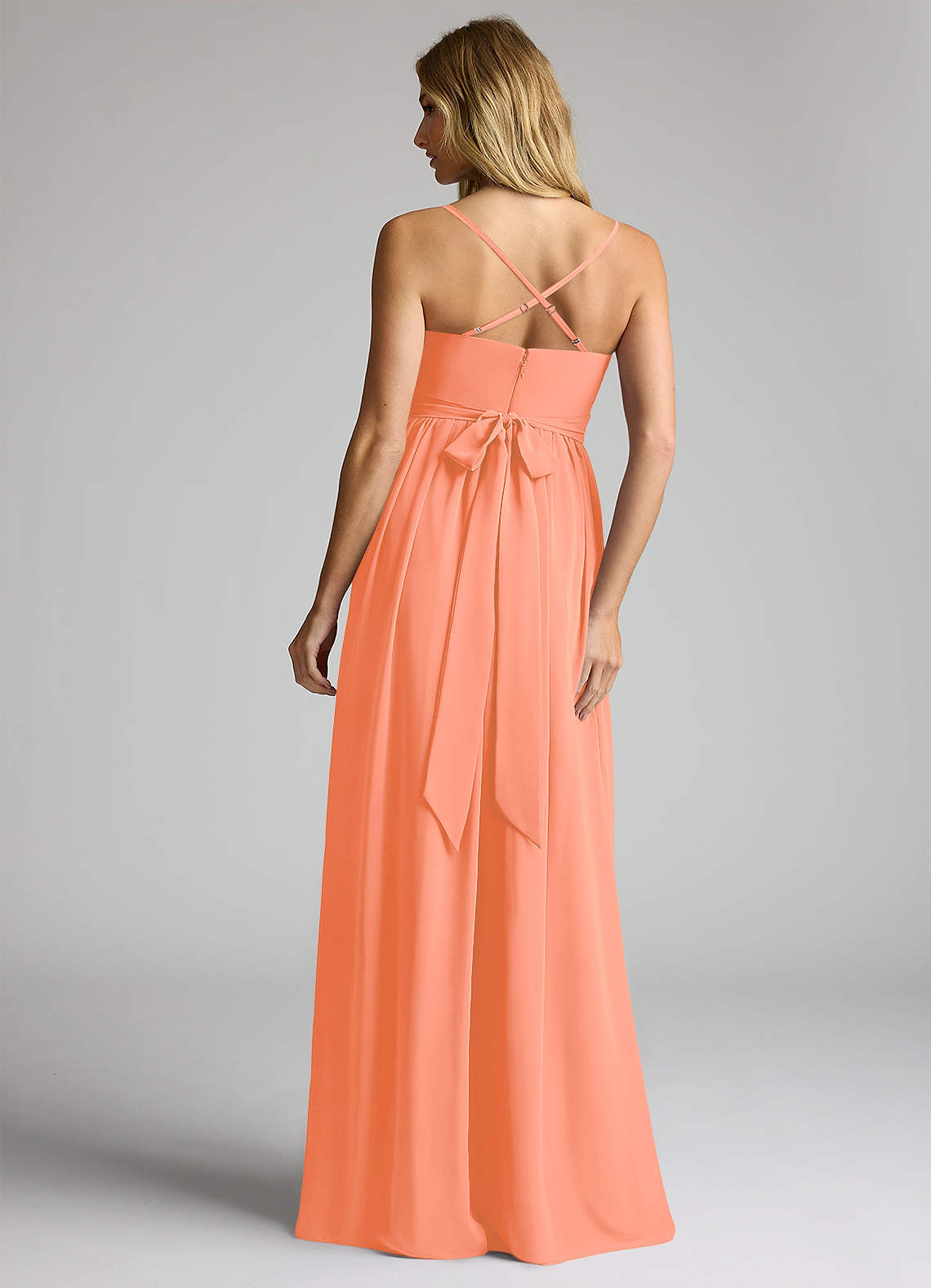 Azazie Llana Maternity Bridesmaid Dresses A-Line Chiffon Floor-Length Dress image1